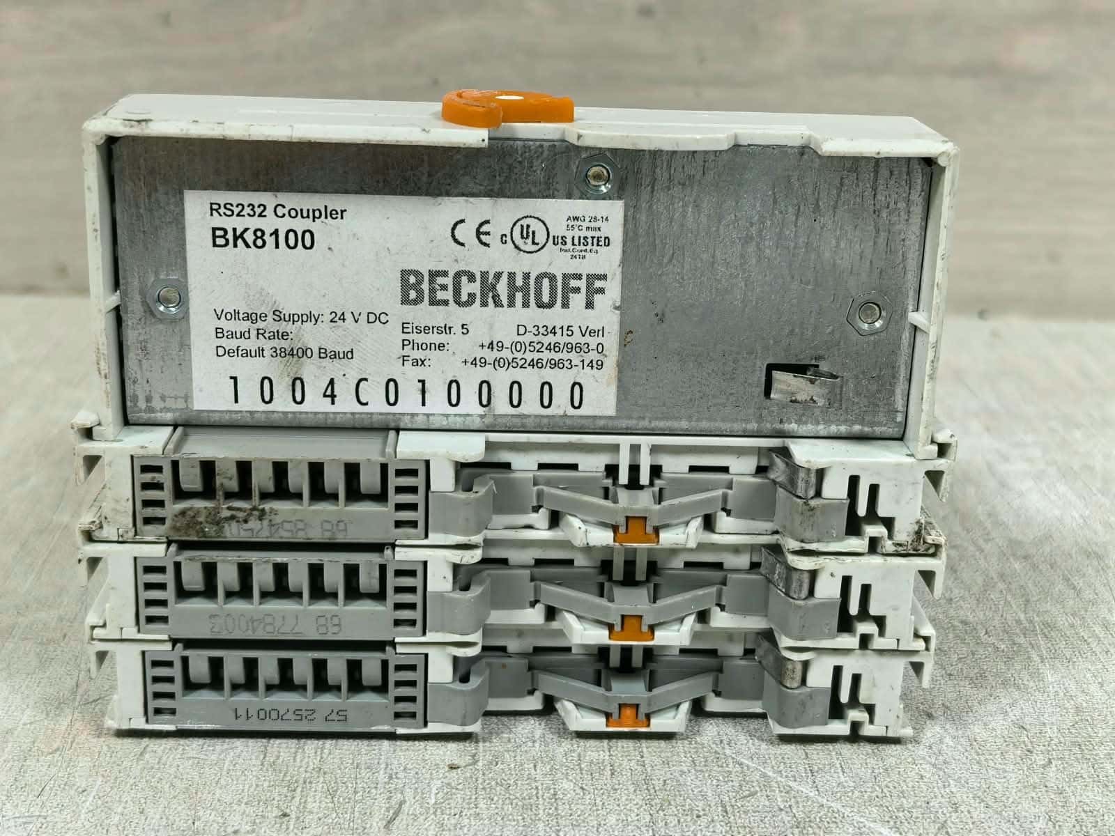 Beckhoff 750-550/750-402 BECKHOFF BK8100 750-550/750-402 RS232 COUPLER 24VDC 14