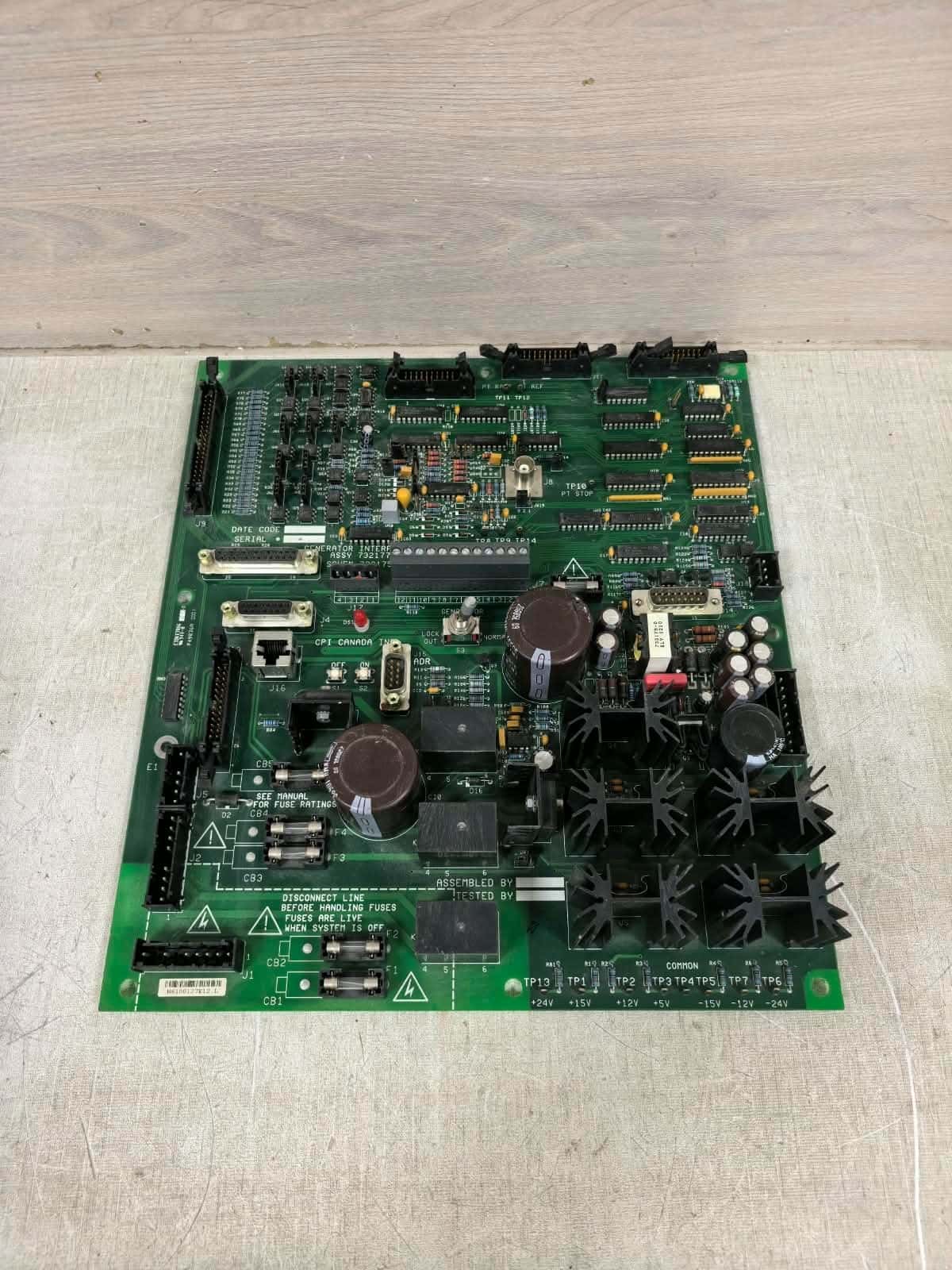 CPI CANADA INC. 732177 732175 CPI CANADA INC. 732177 732175 GENERATOR INTERFACE PWB 9