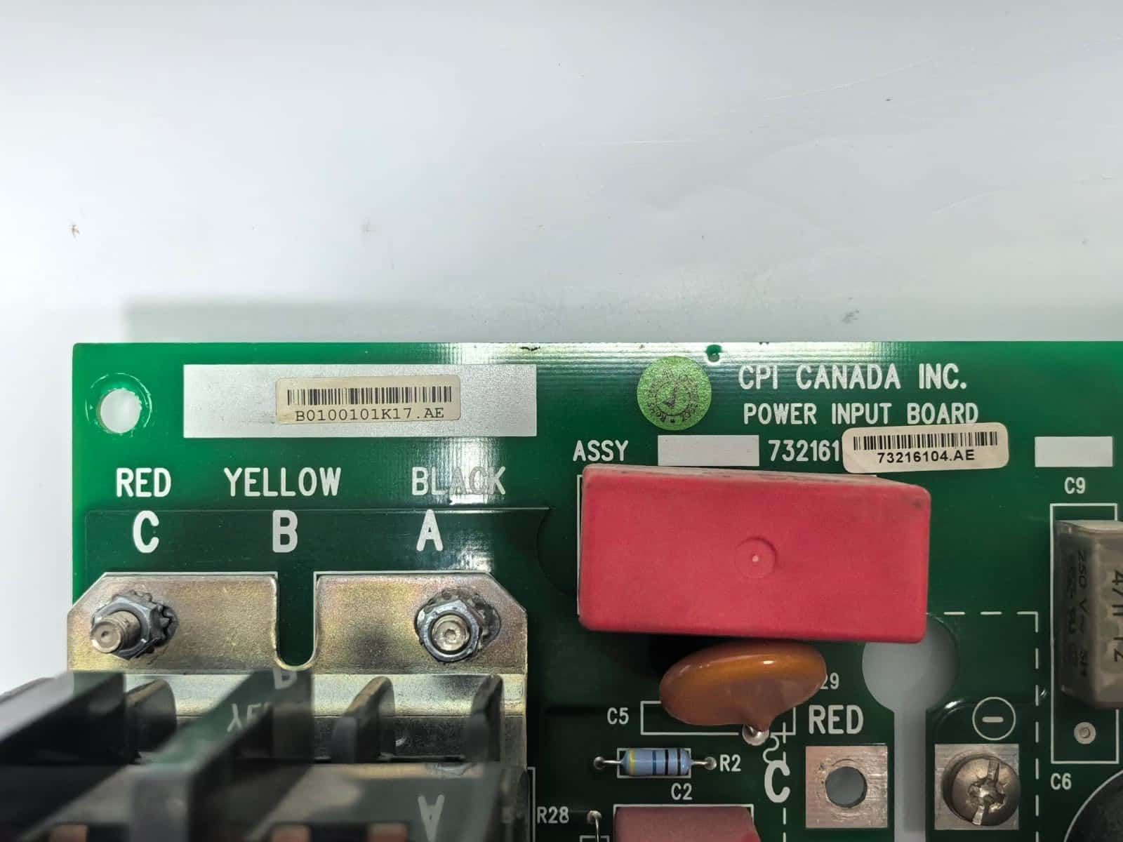cpi 732160 REV.P CPI INDICO 732161/73216104.AE POWER INPUT BOARD 732160 REV.P 2