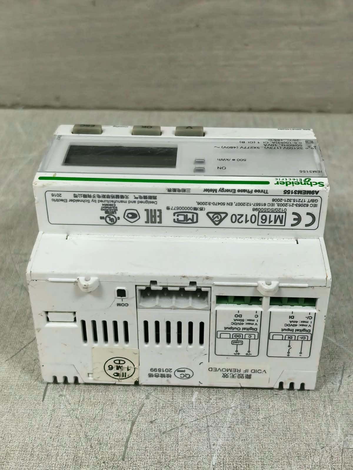 Schneider Electric A9MEM3155 / IEM3155 SCHNEIDER ELECTRIC A9MEM3155 / IEM3155 3 PHASE ENERGY METER 8