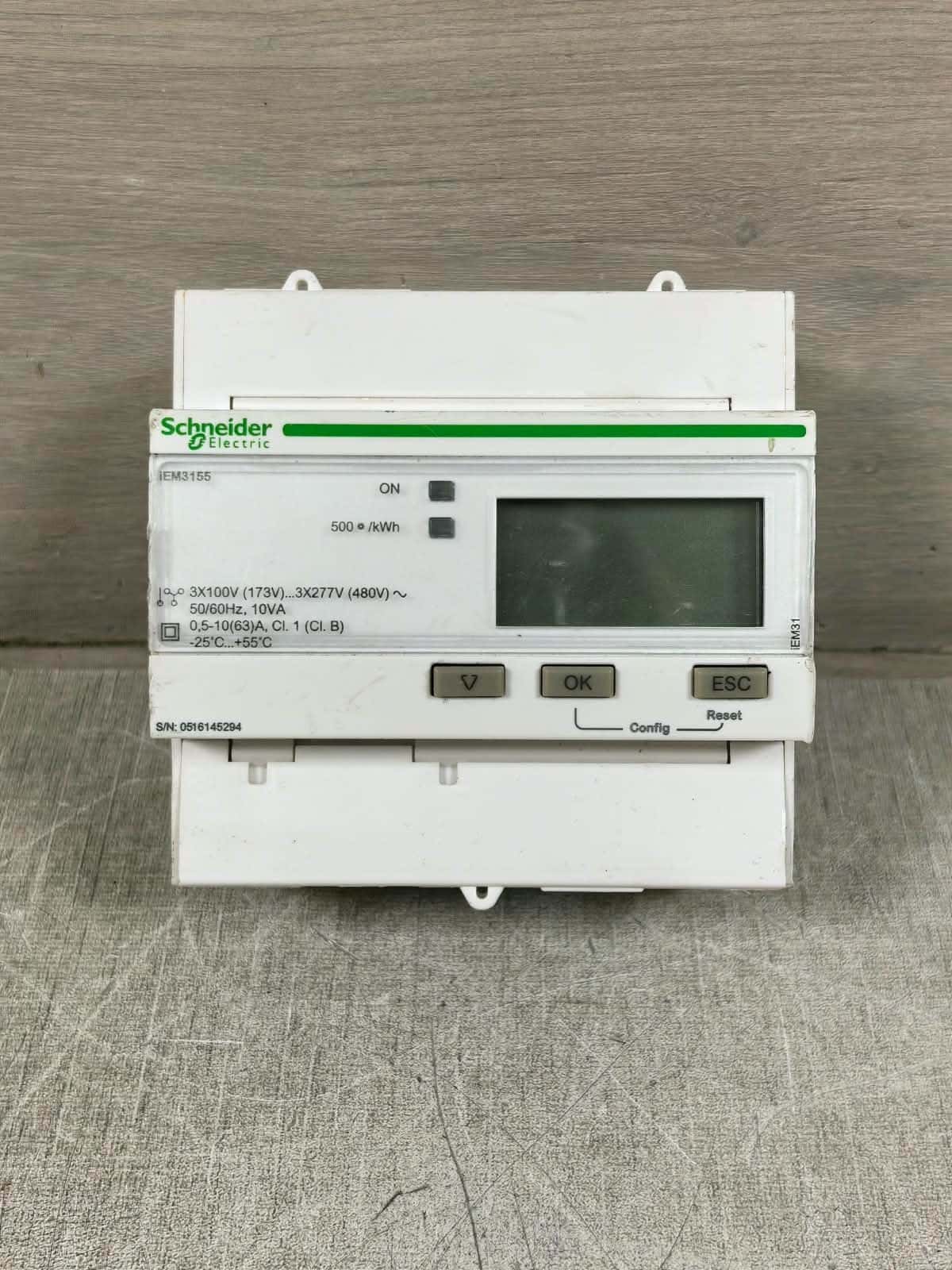 Schneider Electric A9MEM3155 / IEM3155 SCHNEIDER ELECTRIC A9MEM3155 / IEM3155 3 PHASE ENERGY METER 1
