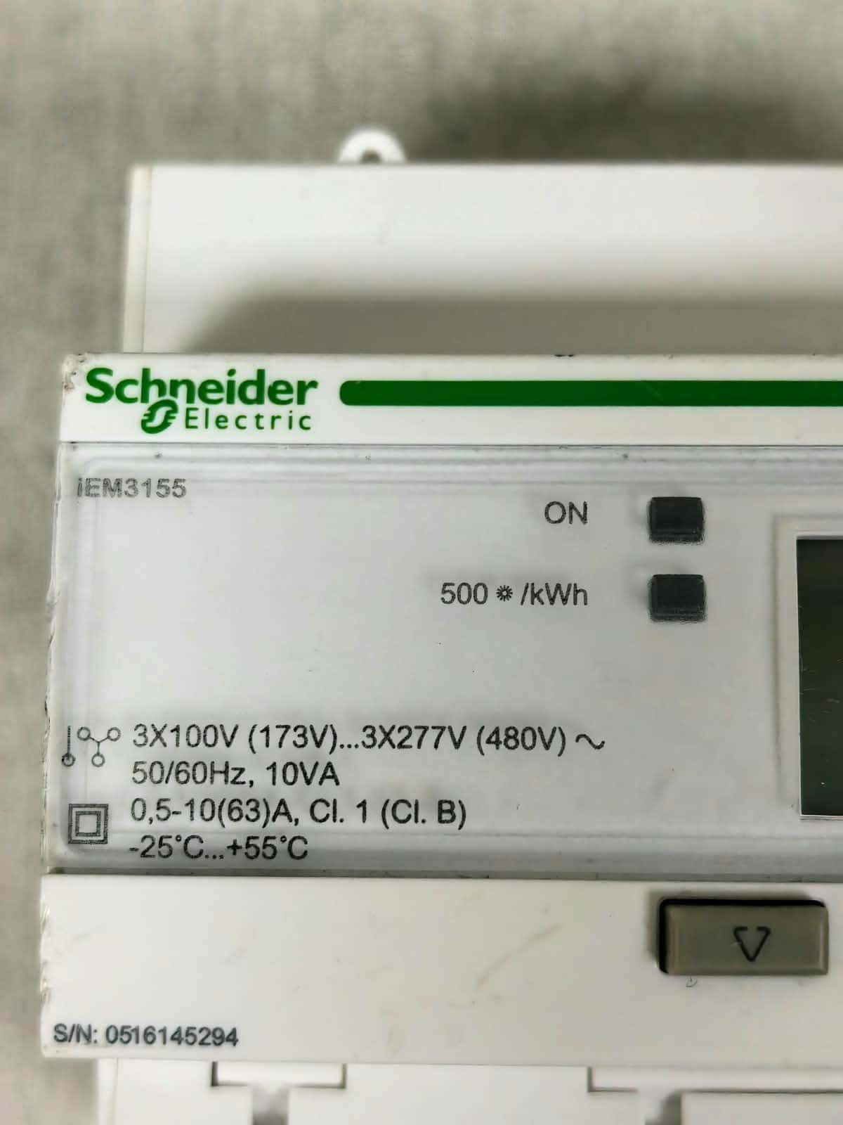 Schneider Electric A9MEM3155 / IEM3155 SCHNEIDER ELECTRIC A9MEM3155 / IEM3155 3 PHASE ENERGY METER 4