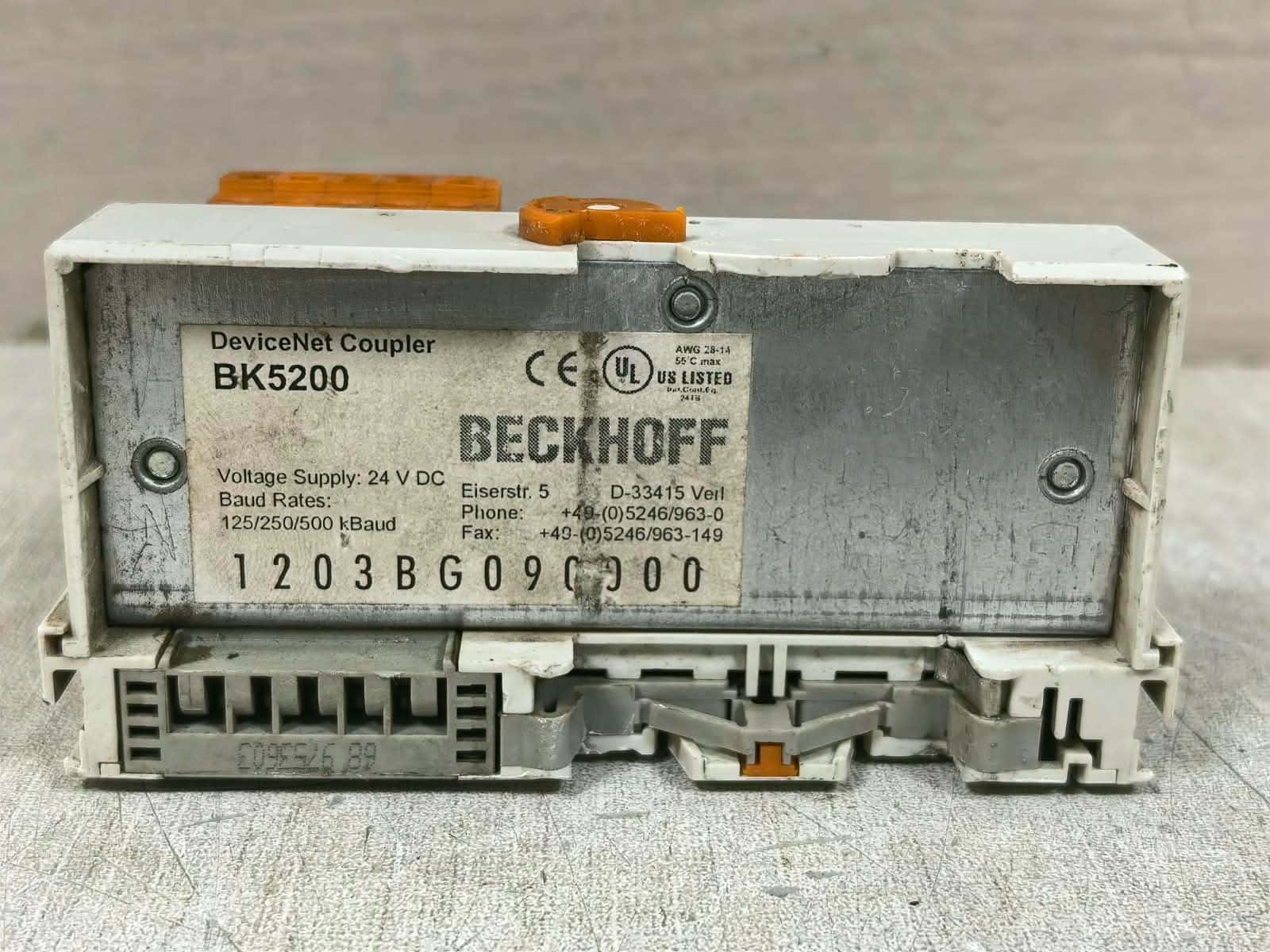 Beckhoff BK5200 BECKHOFF BK5200 DEVICENET COUPLER 24VDC 11