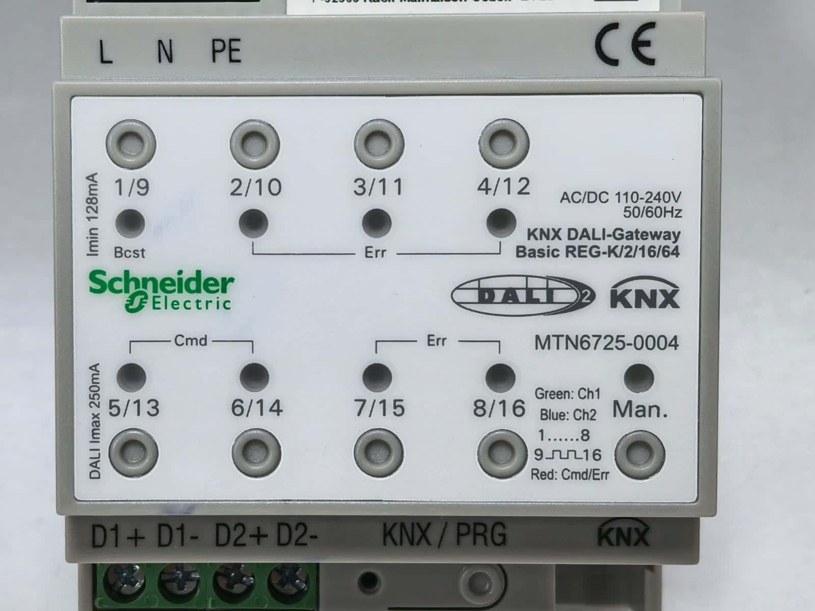 Schneider Electric MTN6725-0004 SCHNEIDER ELECTRIC MTN6725-0004 KNX DALI-GATEWAY BASIC REG-K/2/16/64 3