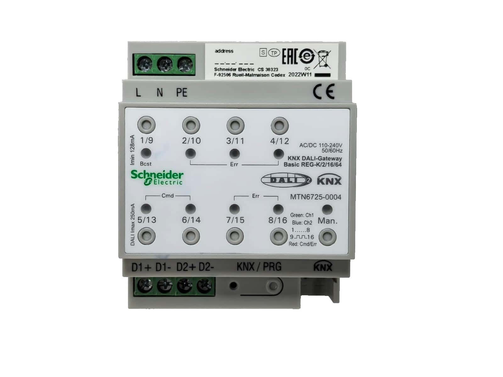 Schneider Electric MTN6725-0004 SCHNEIDER ELECTRIC MTN6725-0004 KNX DALI-GATEWAY BASIC REG-K/2/16/64 2