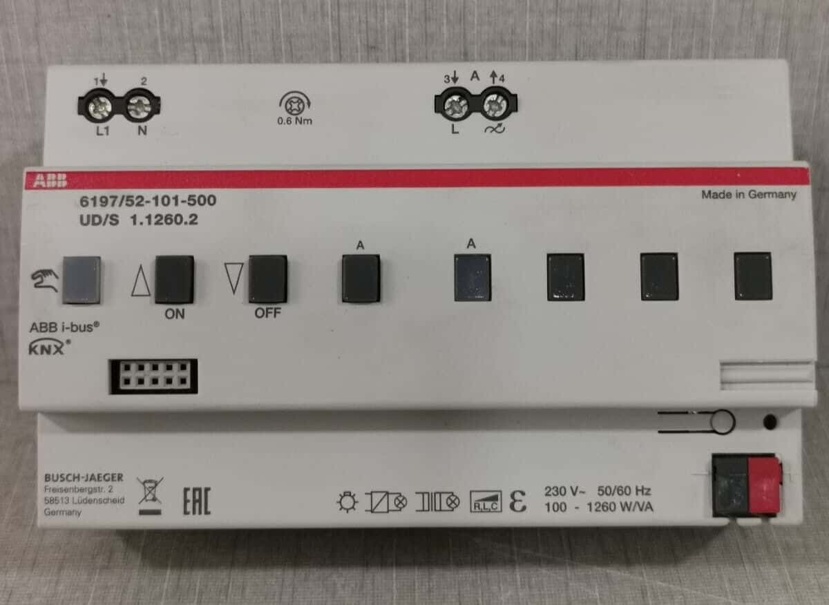 ABB 6197/52-101-500 UD/S 1.1260.2 ABB i-bus KNX 6197/52-101-500 UD/S 1.1260.2 Universal Dimmer Actuator-TESTED 1
