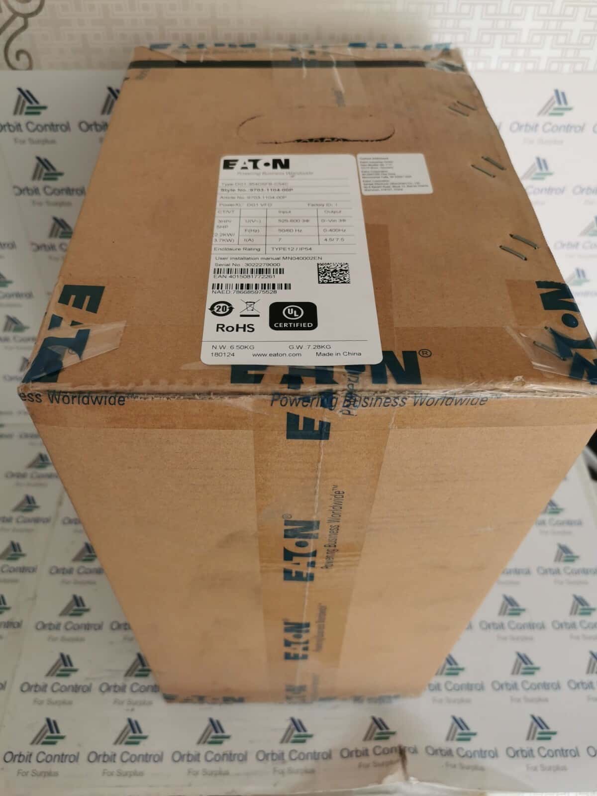 Eaton DG1-354D5FB-C54C DG1-354D5FB-C54C Eaton,PowerXL AC Drives, DG1 VFD Series 3.7KW / 5.0HP 4