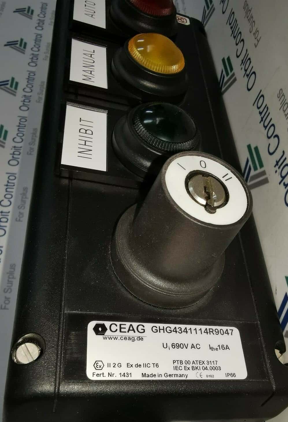 CEAG GHG4341114R9047 CEAG GHG4341114R9047 690V AC 16A PTB 00 ATEX 3117 2