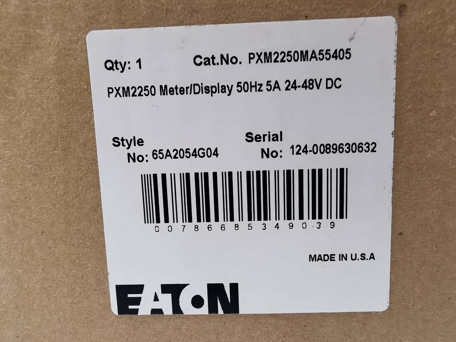 Eaton PXM2250MA55405 Eaton PXM2250MA55405 PXM2250 Meter/Display 50Hz 5A 24-48V DC 10