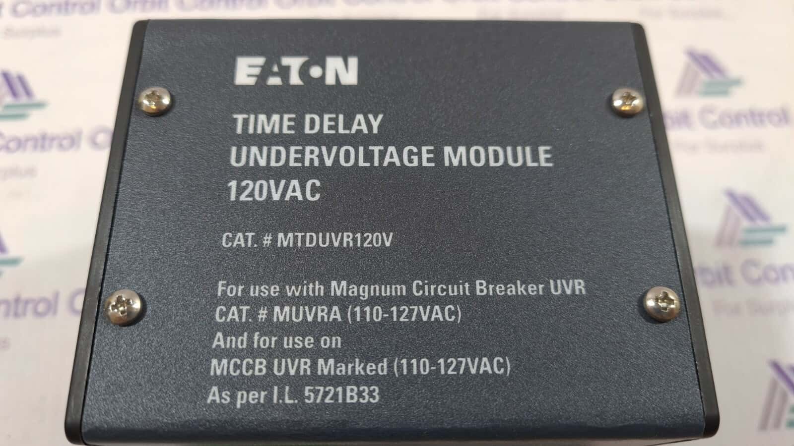 Eaton MTDUVR120V EATON CAT# MTDUVR120V Time Delay Undervoltage Module MCCB 70C1316G01 2