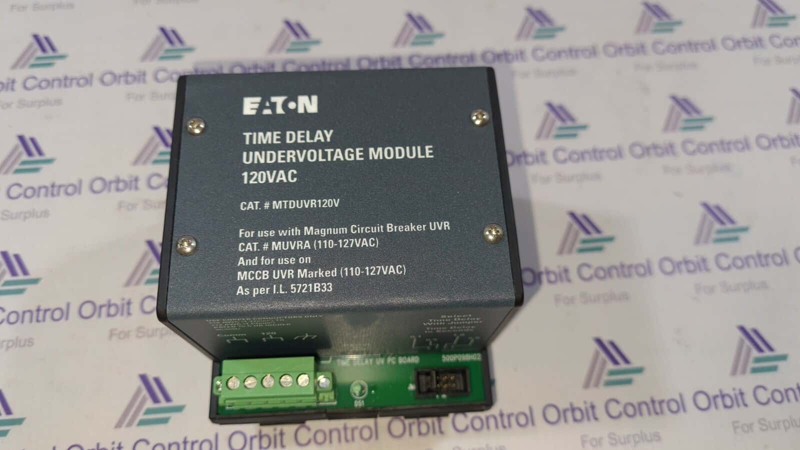 Eaton MTDUVR120V EATON CAT# MTDUVR120V Time Delay Undervoltage Module MCCB 70C1316G01 6