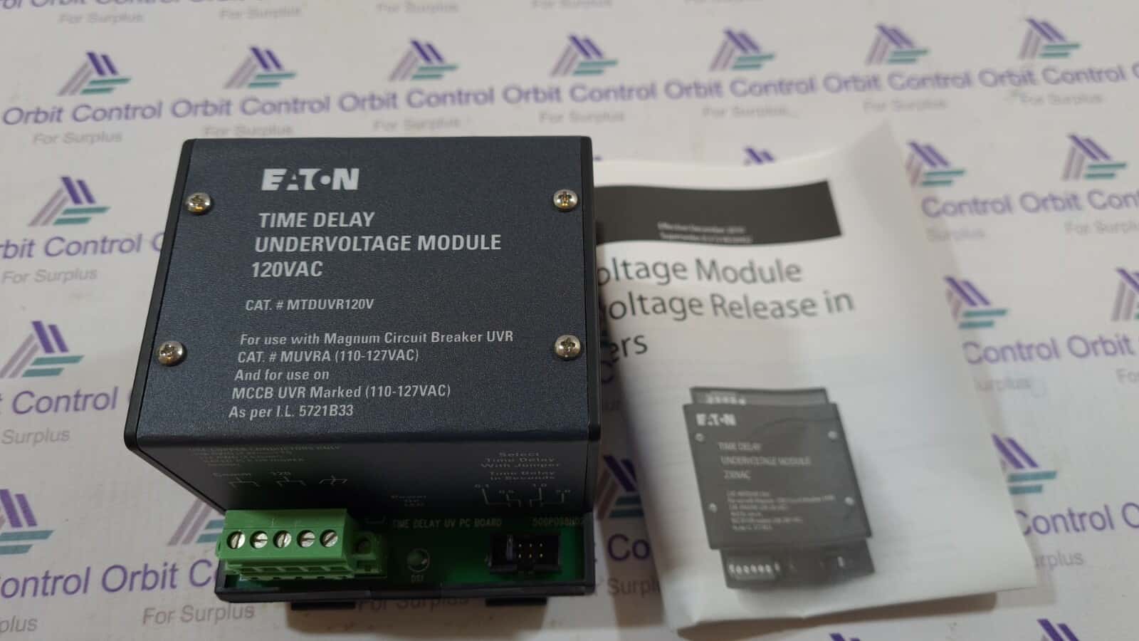 Eaton MTDUVR120V EATON CAT# MTDUVR120V Time Delay Undervoltage Module MCCB 70C1316G01 1