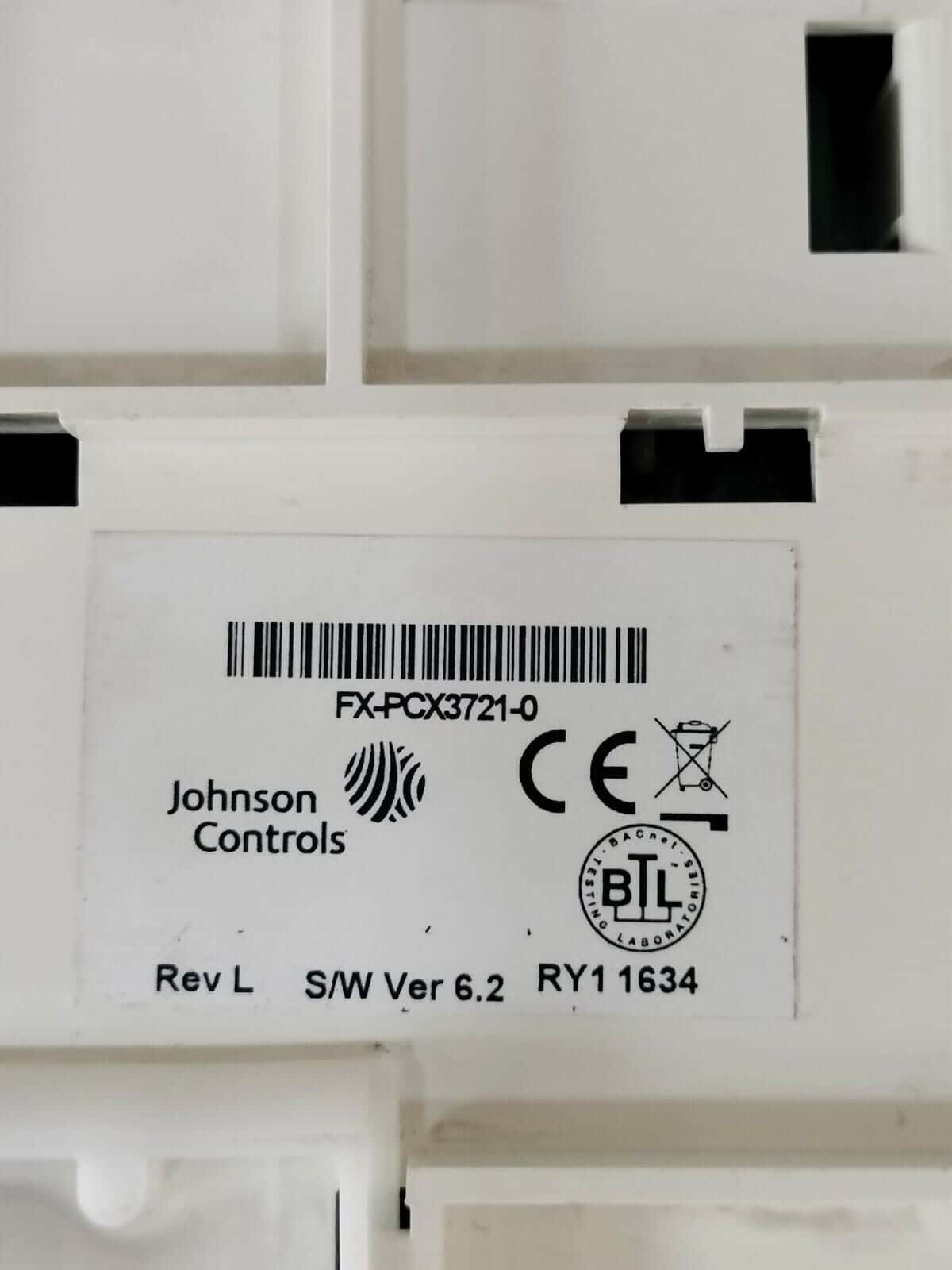 JOHNSON CONTROLS PCX3721 REV L S/W VER 6.2 JOHNSON CONTROLS PCX3721 REV L S/W VER 6.2 Facility Explorer Controller 4