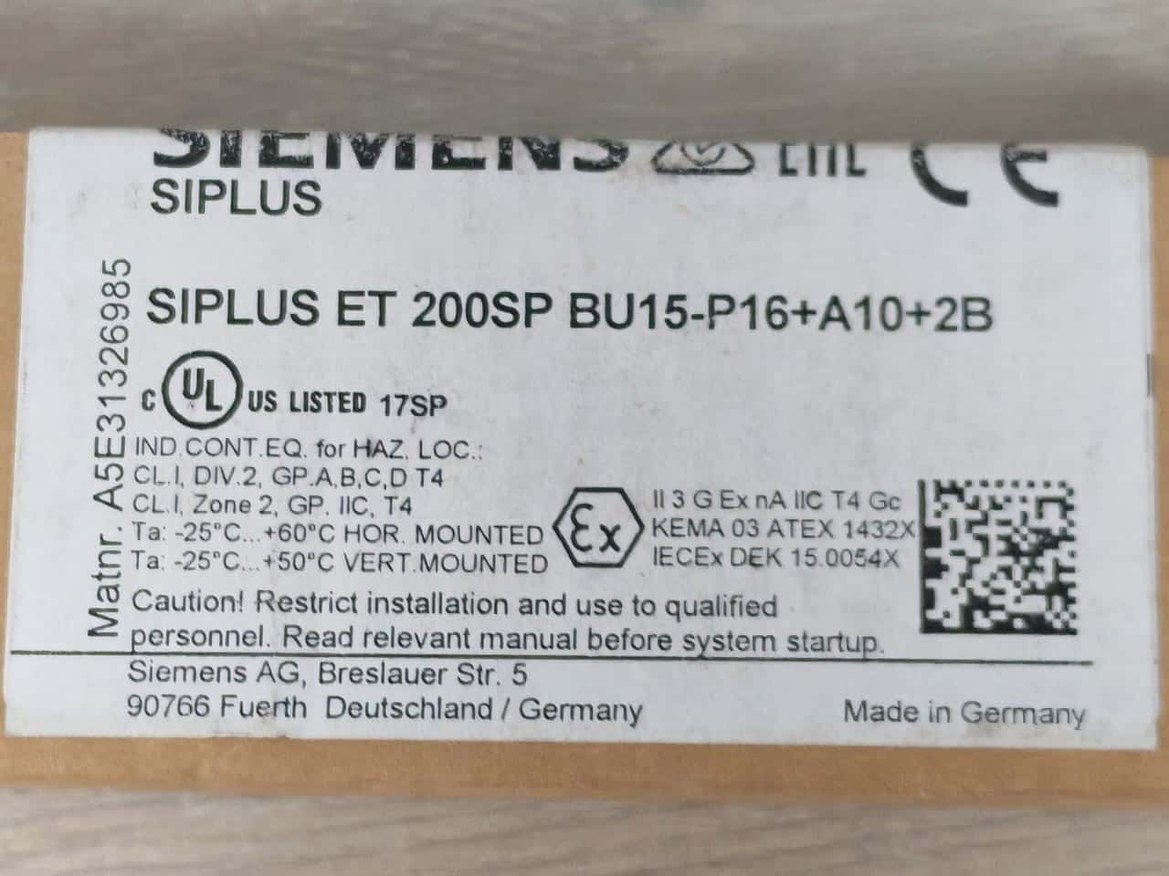 Siemens 6AG1193-6BP20-7BA0 Siemens SIPLUS ET 200SP 6AG1193-6BP20-7BA0 10