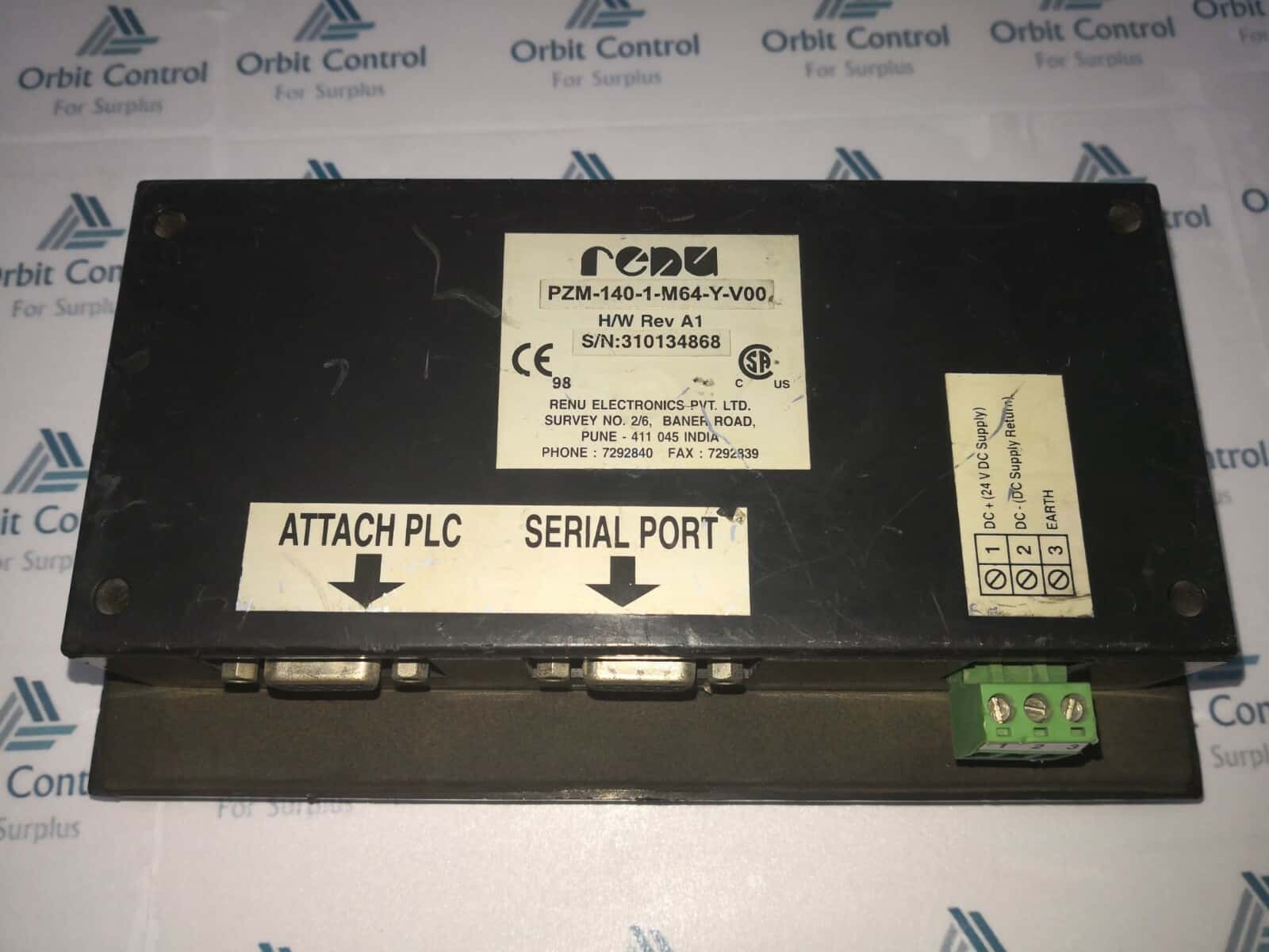 RENU PZM140-M64-Y-V00 Renu Electronics PZM140--M64-Y-V00 PLC Operator Interface Panel,Power 24VDC 8