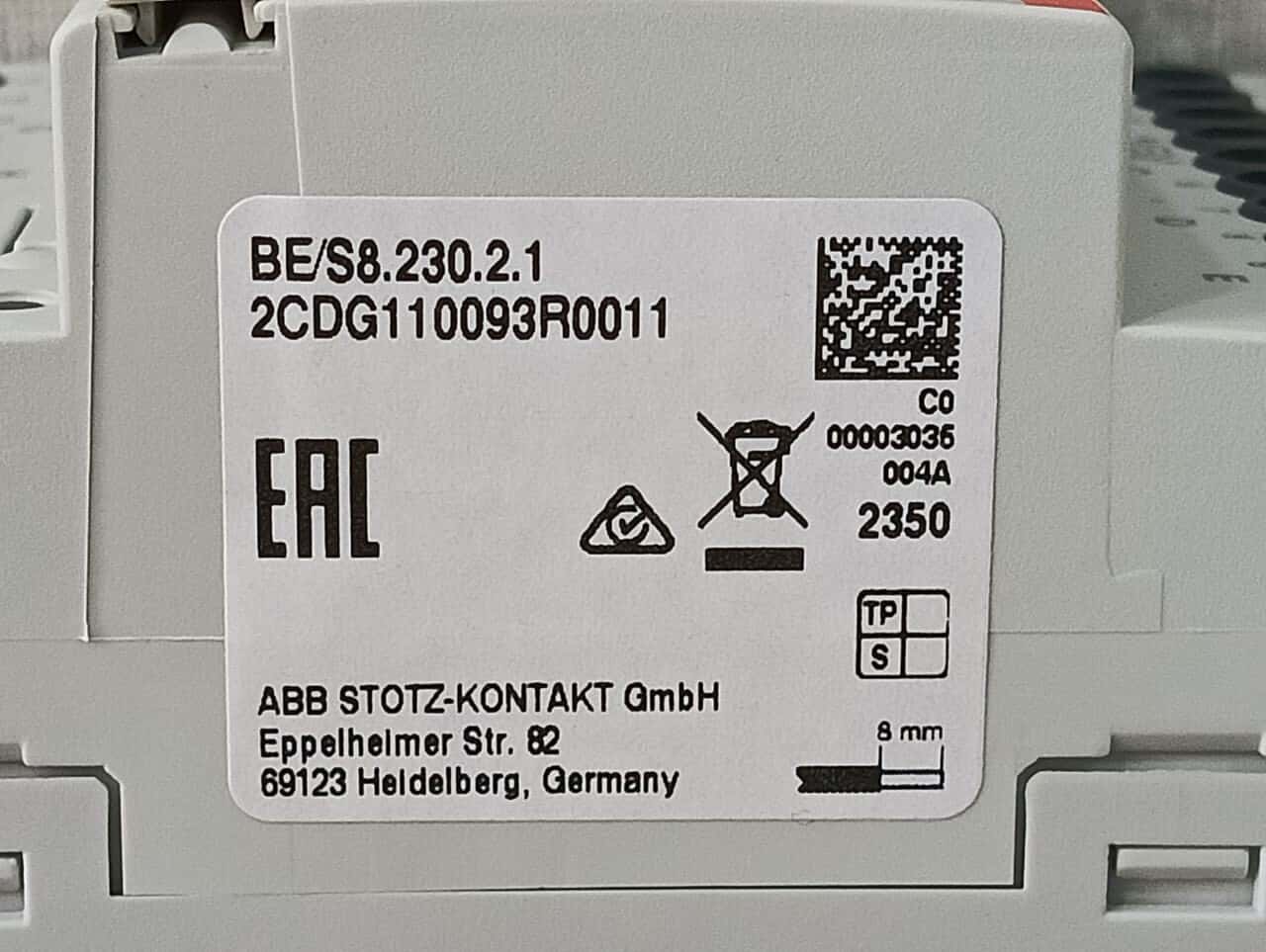 ABB 2CDG 110 093 R0011 ABB BE/S 8.230.2.1 Blind Actuator 2CDG110093R0011 3