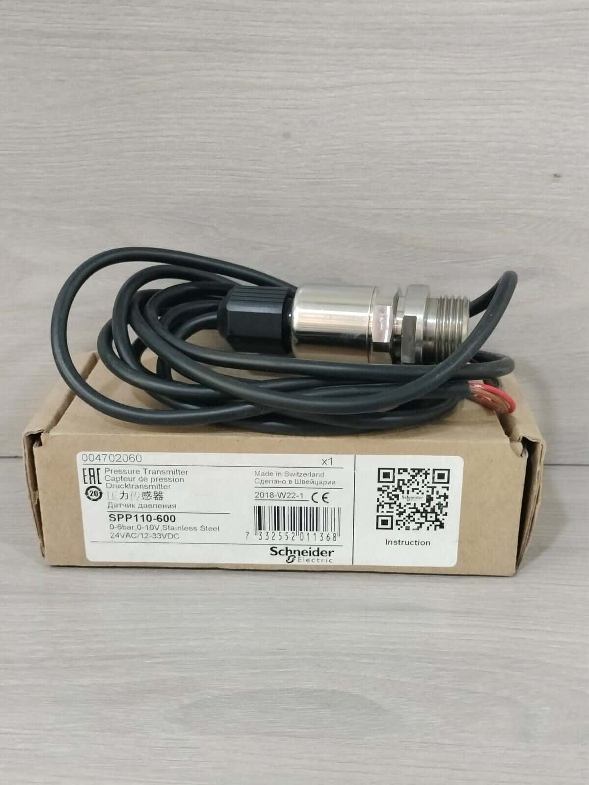 Schneider Electric SPP110-600 Schneider Electric 004702060 Pressure Transmitter Sensor SPP110-600 24VAC 1