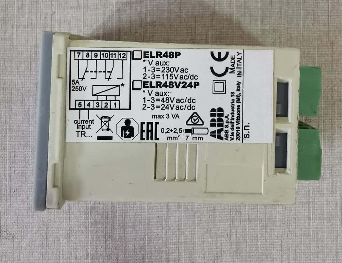 ABB ELR48P ABB ELR48P RESIDUAL CURRENT MONITOR 2
