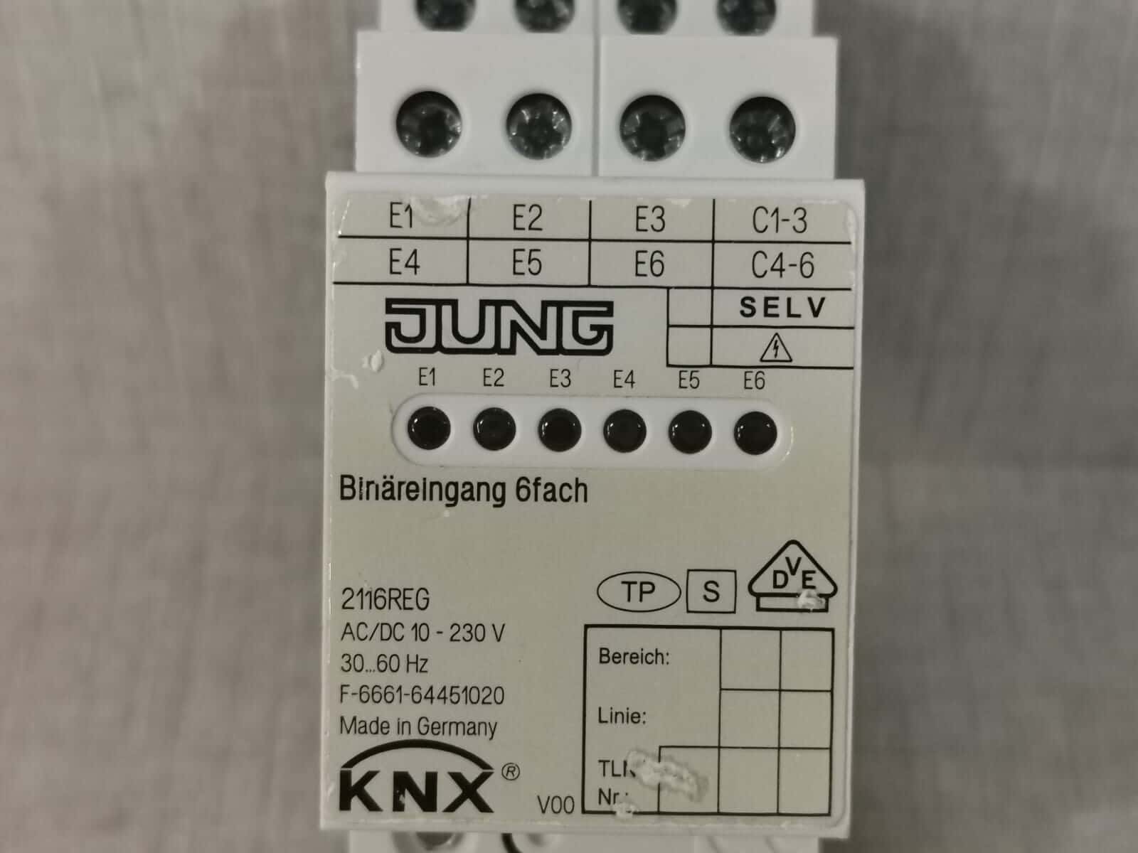 Jung 2116REG Jung 2116REG KNX Binary Input 6x 8