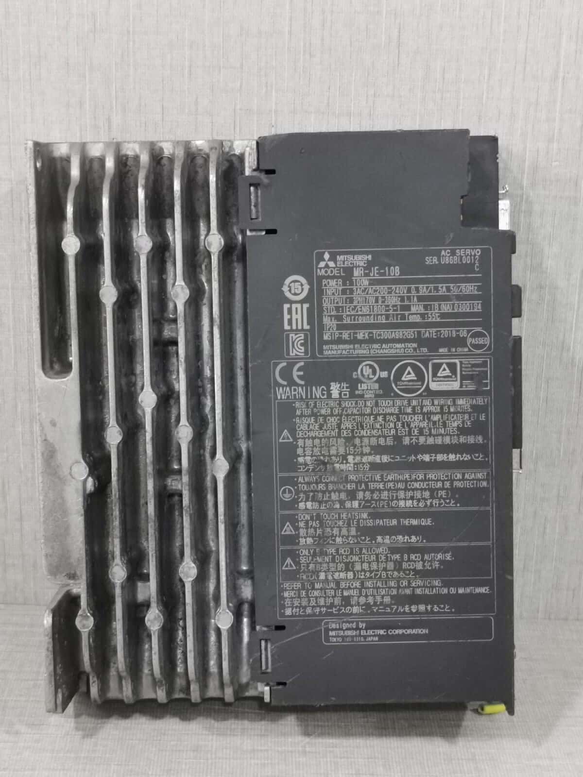 Mitsubishi Electric MR-JE-10B Mitsubishi MR-JE-10B MRJE10B Servo Drive 5