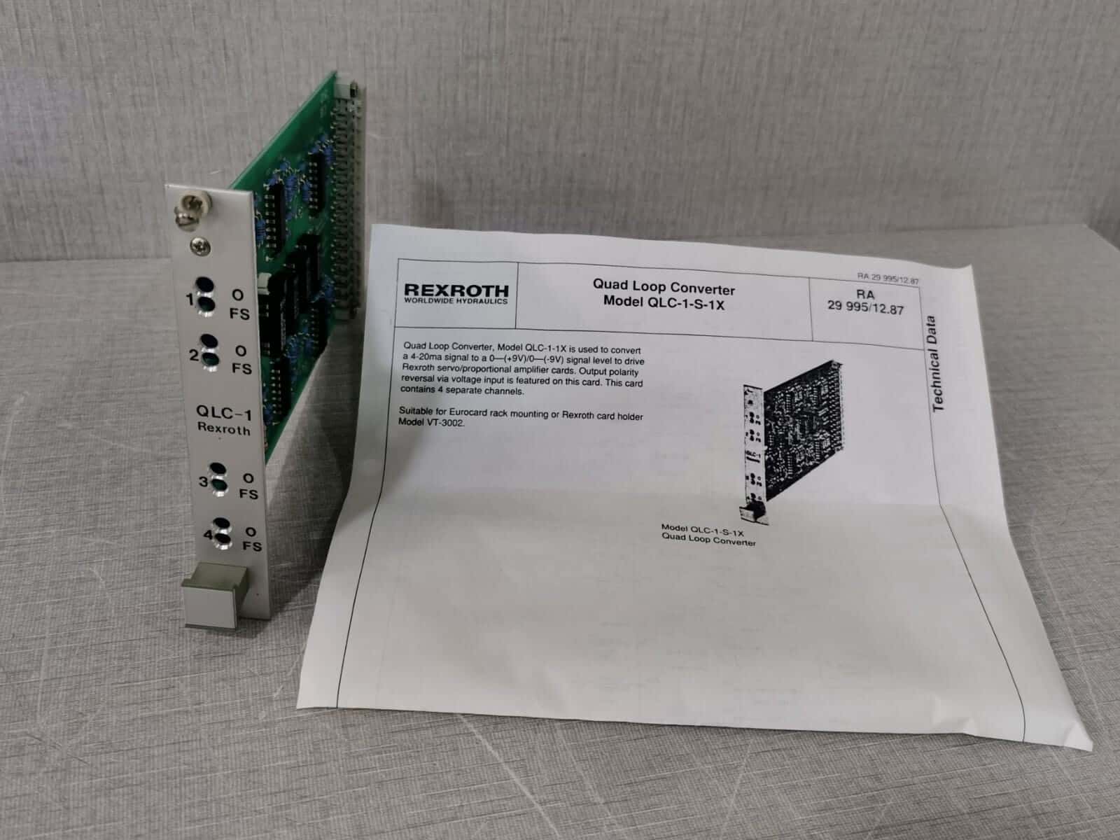 Rexroth QLC-1/ QLC-1-S-1X Rexroth QLC-1/ QLC-1-S-1X Quad Loop Converter PCB Card 1