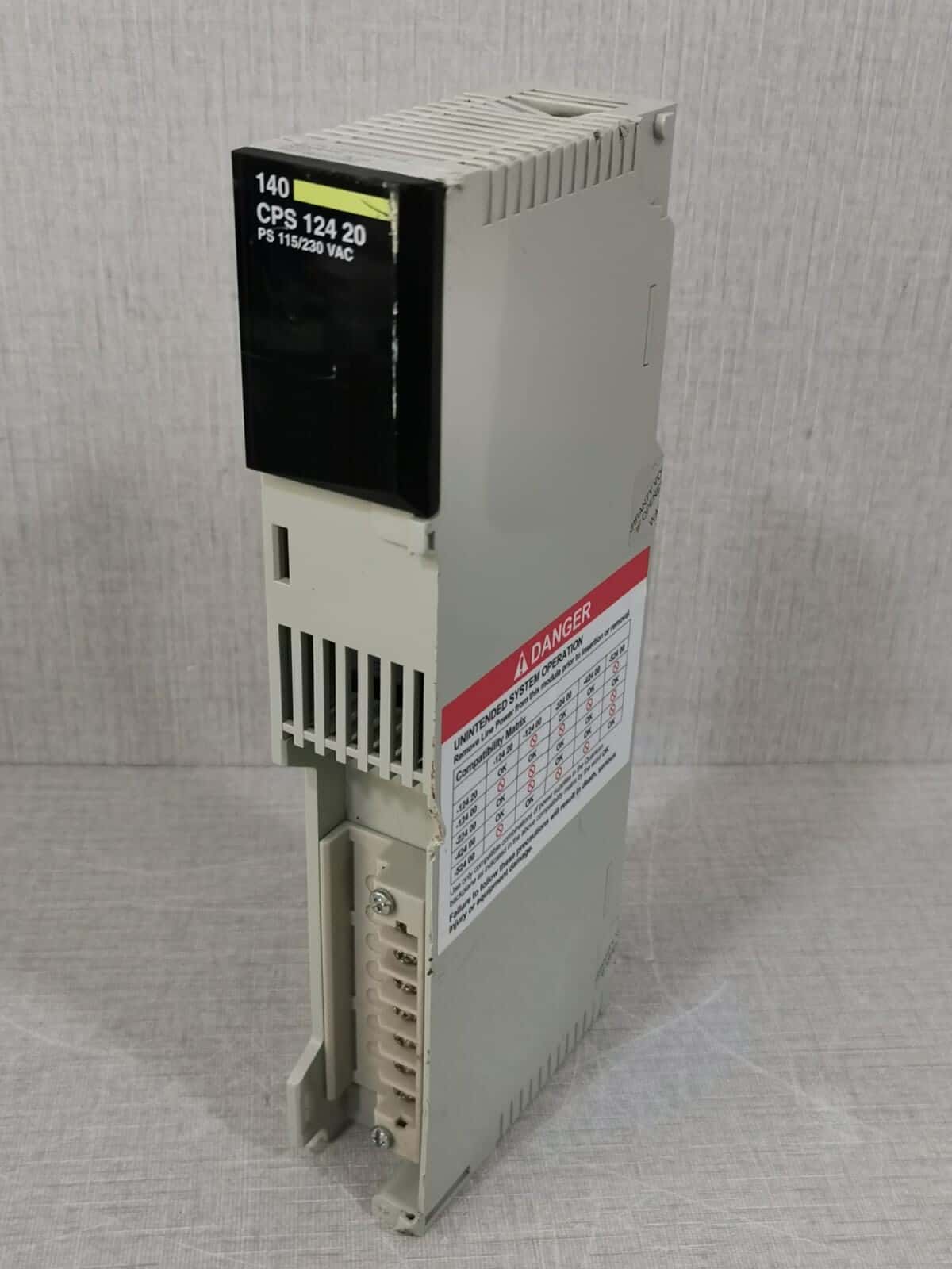 Schneider Electric 140CPS12420 Schneider Electric 140CPS12420 Modicon Quantum AC Power Supply 115/230VAC 11A 8