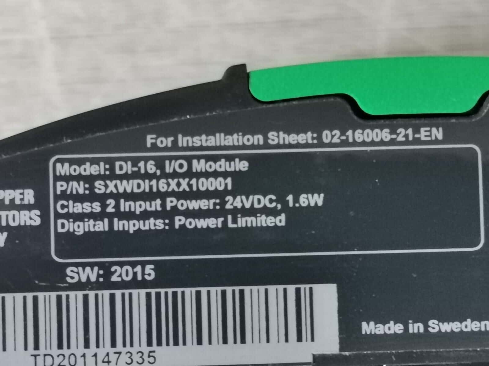Schneider Electric SXWDI16XX10001 DI-16 Schneider Electric SXWDI16XX10001 I/O Module - ONLY Front Cover 6