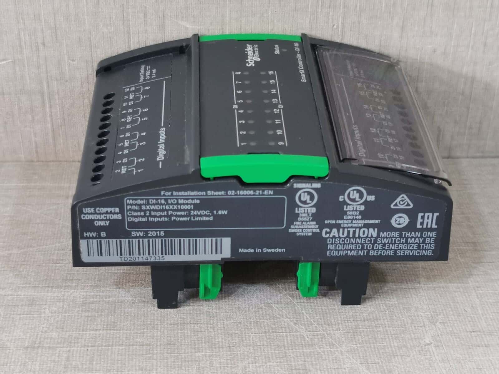 Schneider Electric SXWDI16XX10001 DI-16 Schneider Electric SXWDI16XX10001 I/O Module - ONLY Front Cover 8