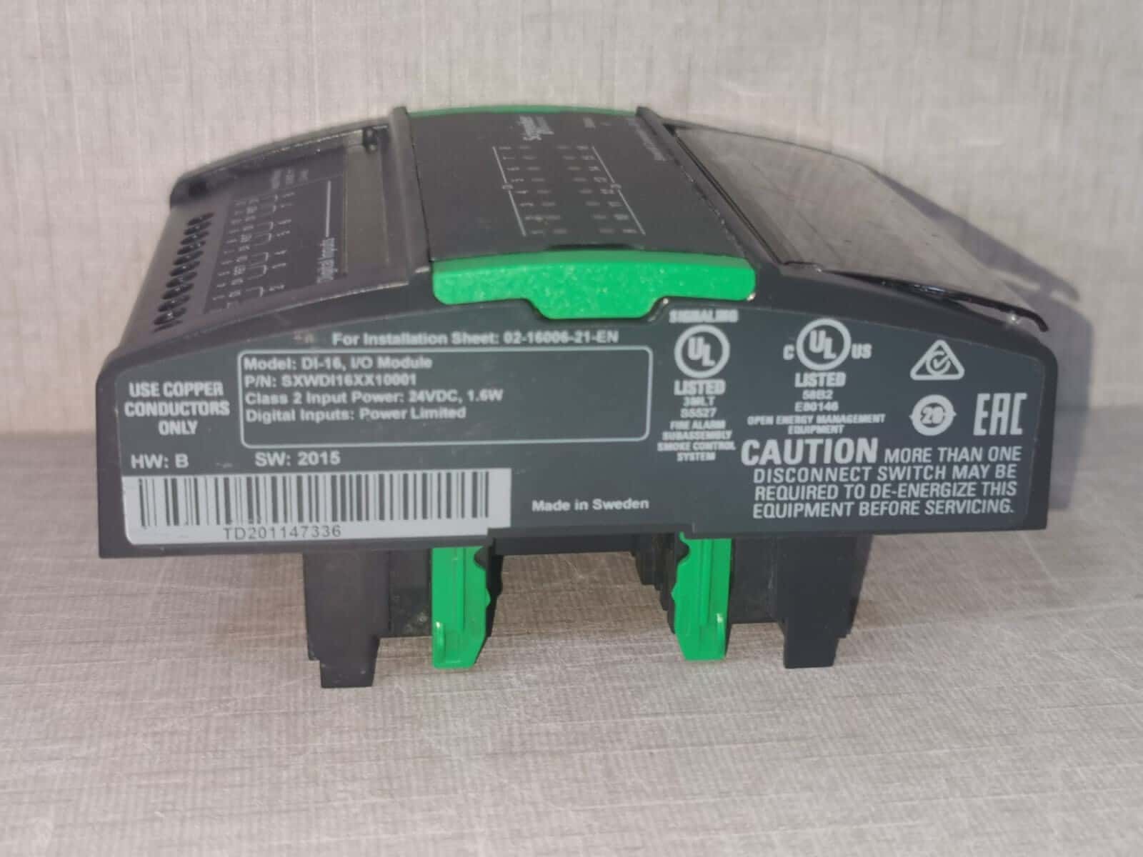 Schneider Electric SXWDI16XX10001 DI-16 Schneider Electric SXWDI16XX10001 I/O Module - WITHOUT FRONT COVER & BASE 6