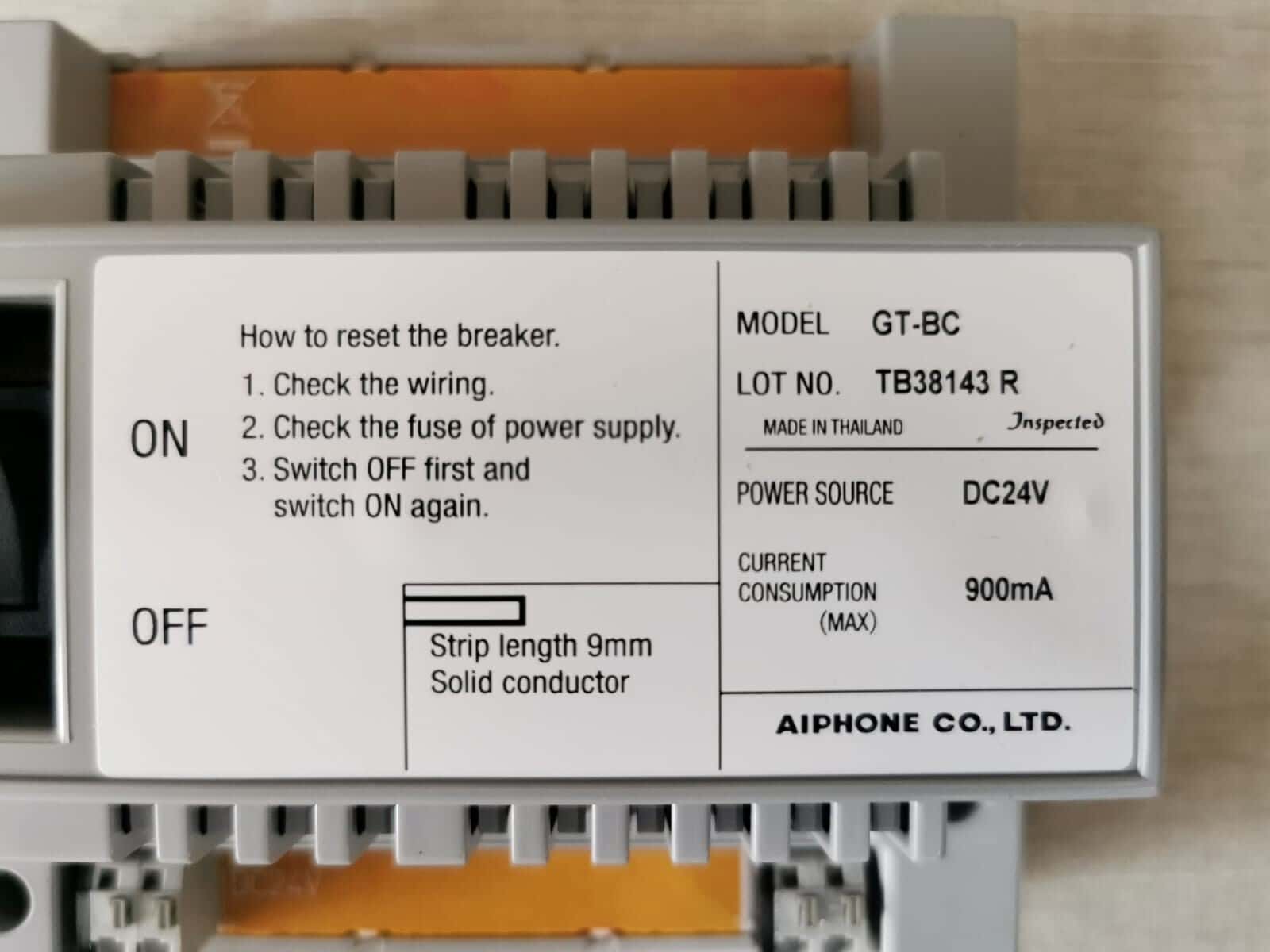 Aiphone GT-BC AIPHONE GT-BC Series Audio Bus Control Unit 3