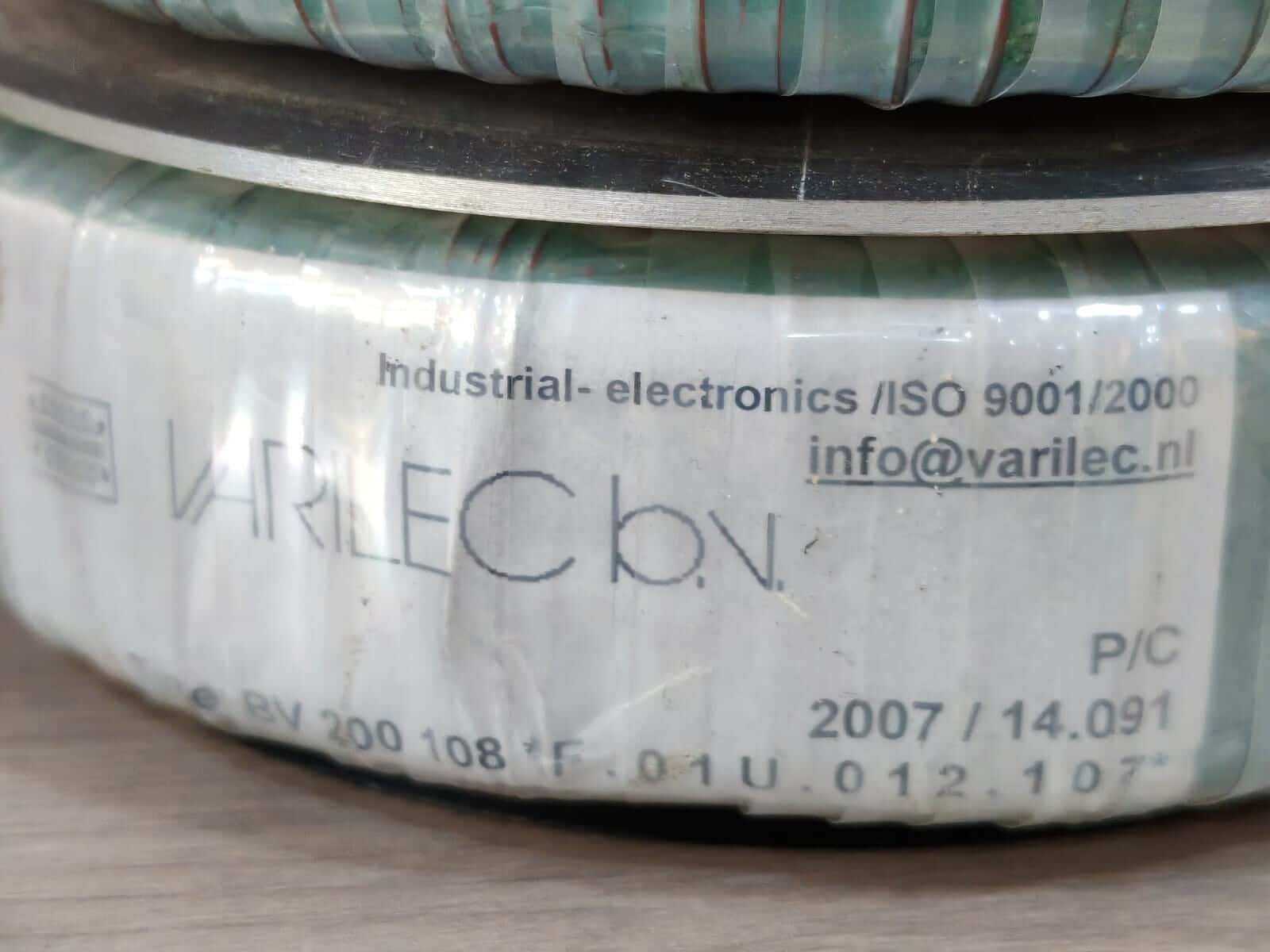 VARILEC BV 200108 F 01U.012.107 VARILEC TYPE:BV 200108 F 01U.012.107 TRANSFORMER 2