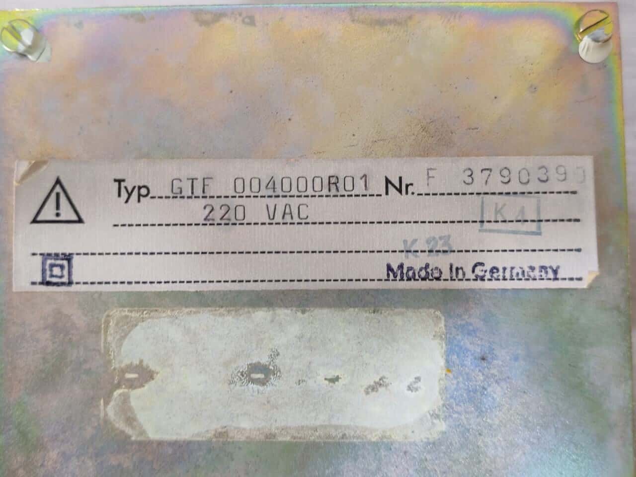 BBC GTF 004000R01 BBC METRAWATT GTF 004000R01 220 VAC METRAMATIC GTF004 4