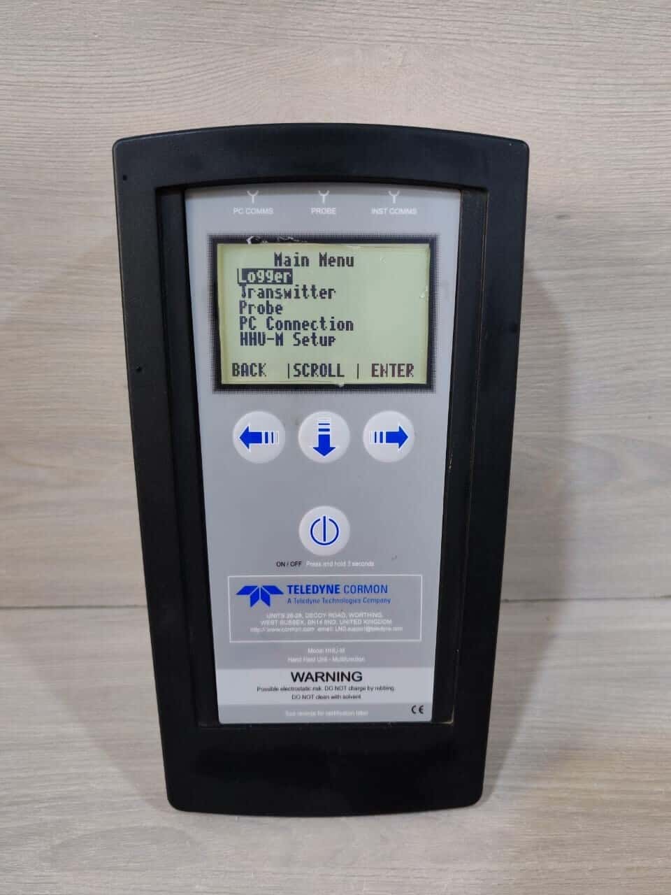 TELEDYNE CORMON CORMON HHU-M V2.00.05 TELEDYNE CORMON HHU-M V2.00.05 HANDHELD UNIT MULTI FUNCTION 2