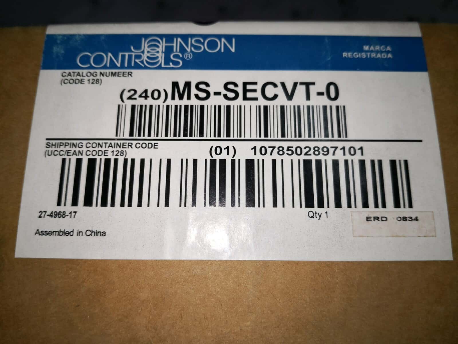 Johnson Controls MSSECVT0 JOHNSON CONTROLS MS-SECVT-0 / MSSECVT0 ETHERNET CONVERTER 2