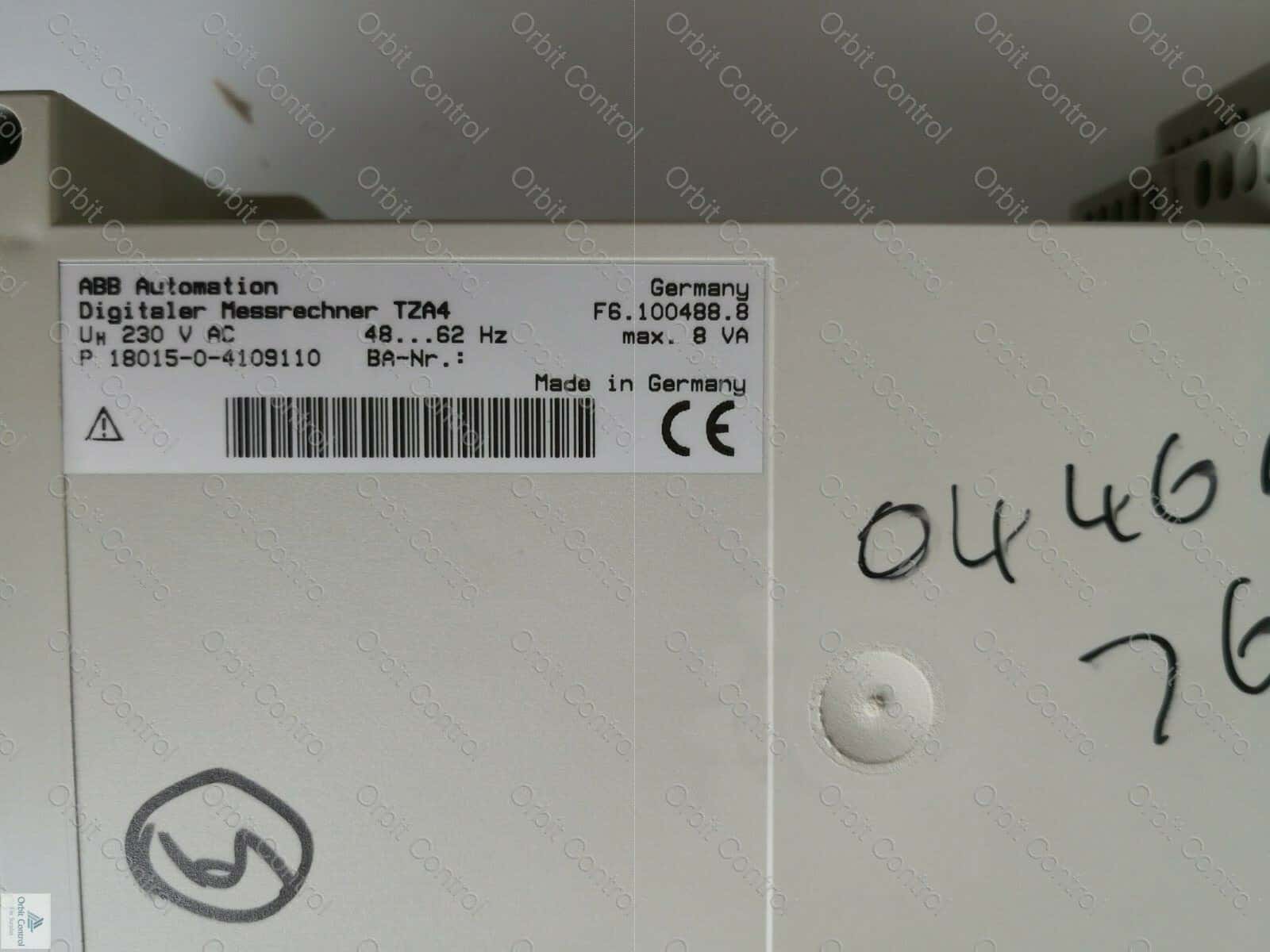 ABB F6.100488.8 ABB Digital Measuring Computer TZA 4 230V AC F6.100488.8 / max. 8 VA /48-62 HZ 3