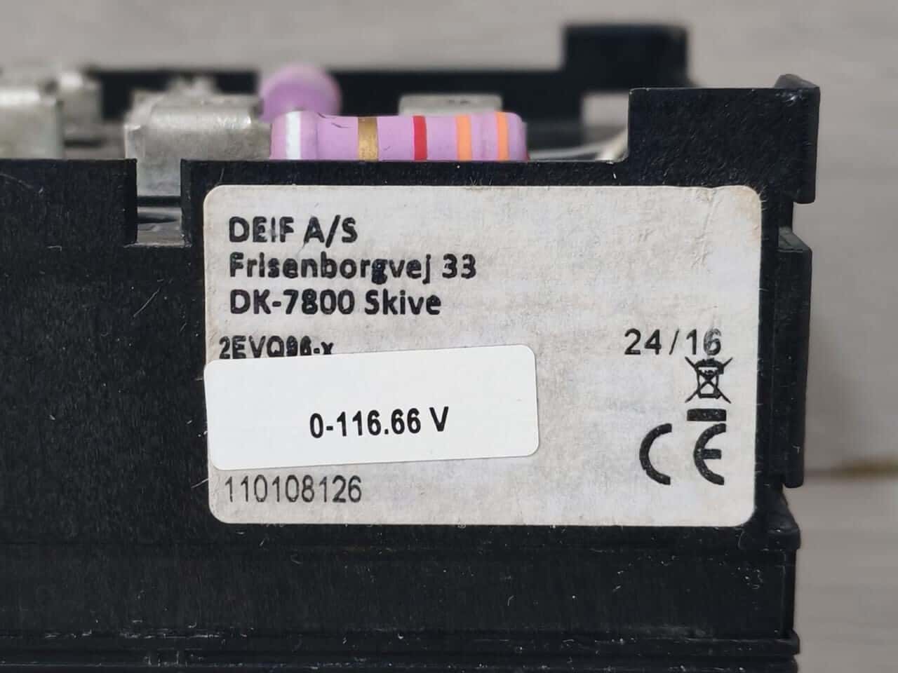 DEIF 2EVQ96 DEIF 2EVQ96 DOUBLE METER 33KV/110 V 5