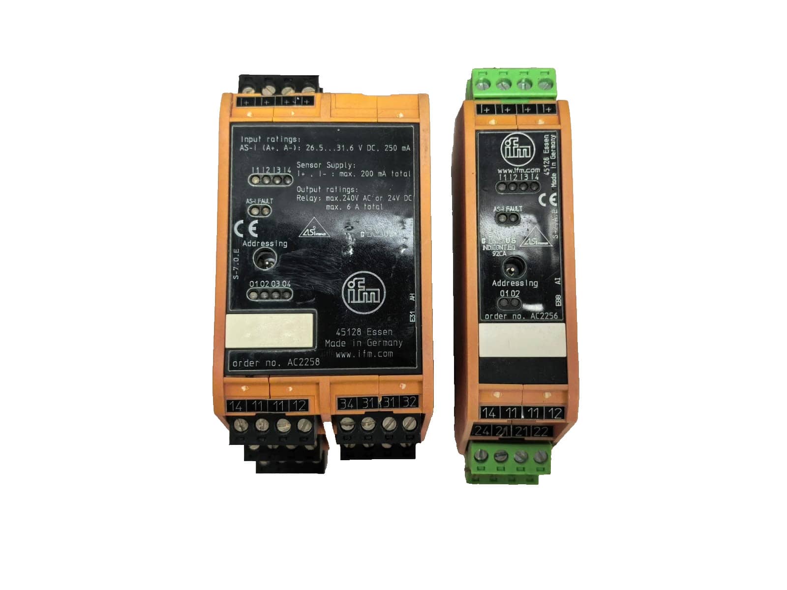 IFM AC2258 WITH IFM AC2256 AS-INTERFACE CONTROL MODULE