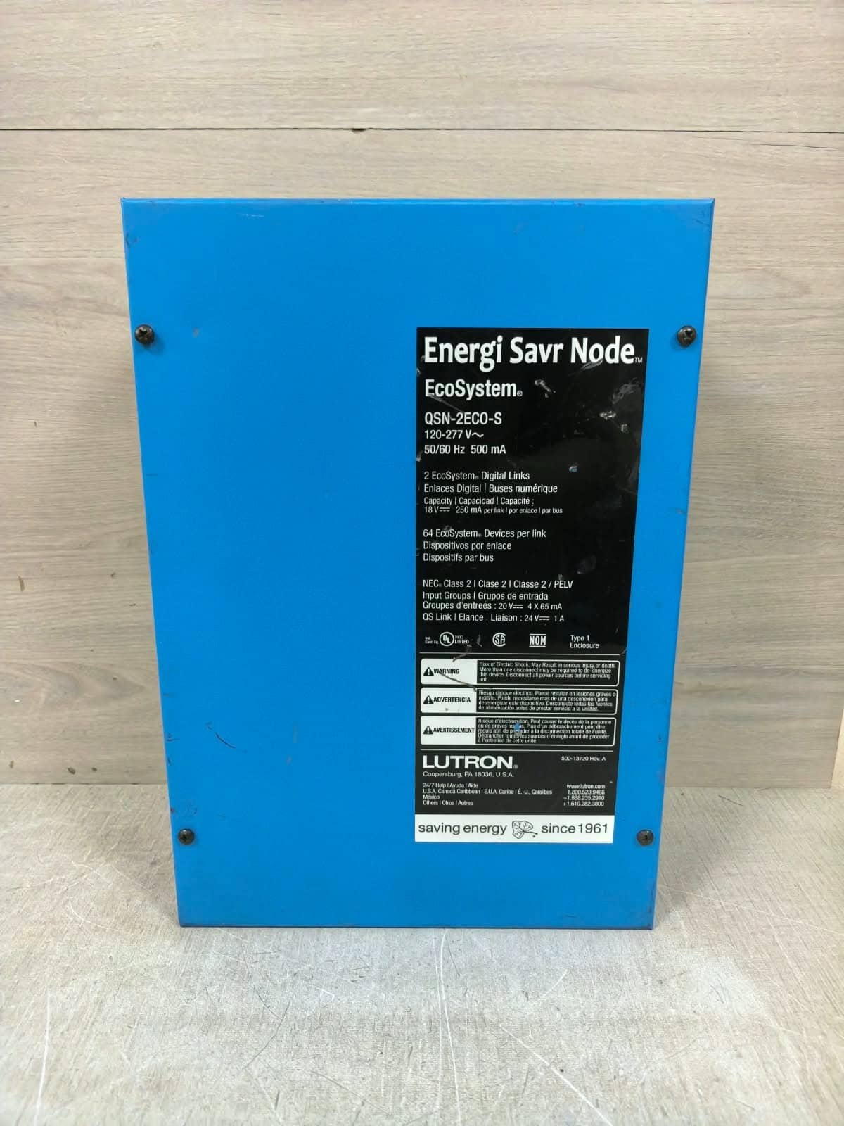 LUTRON QSN-2ECO-S ENERGI SAVR NODE ECOSYSTEM 120-277V