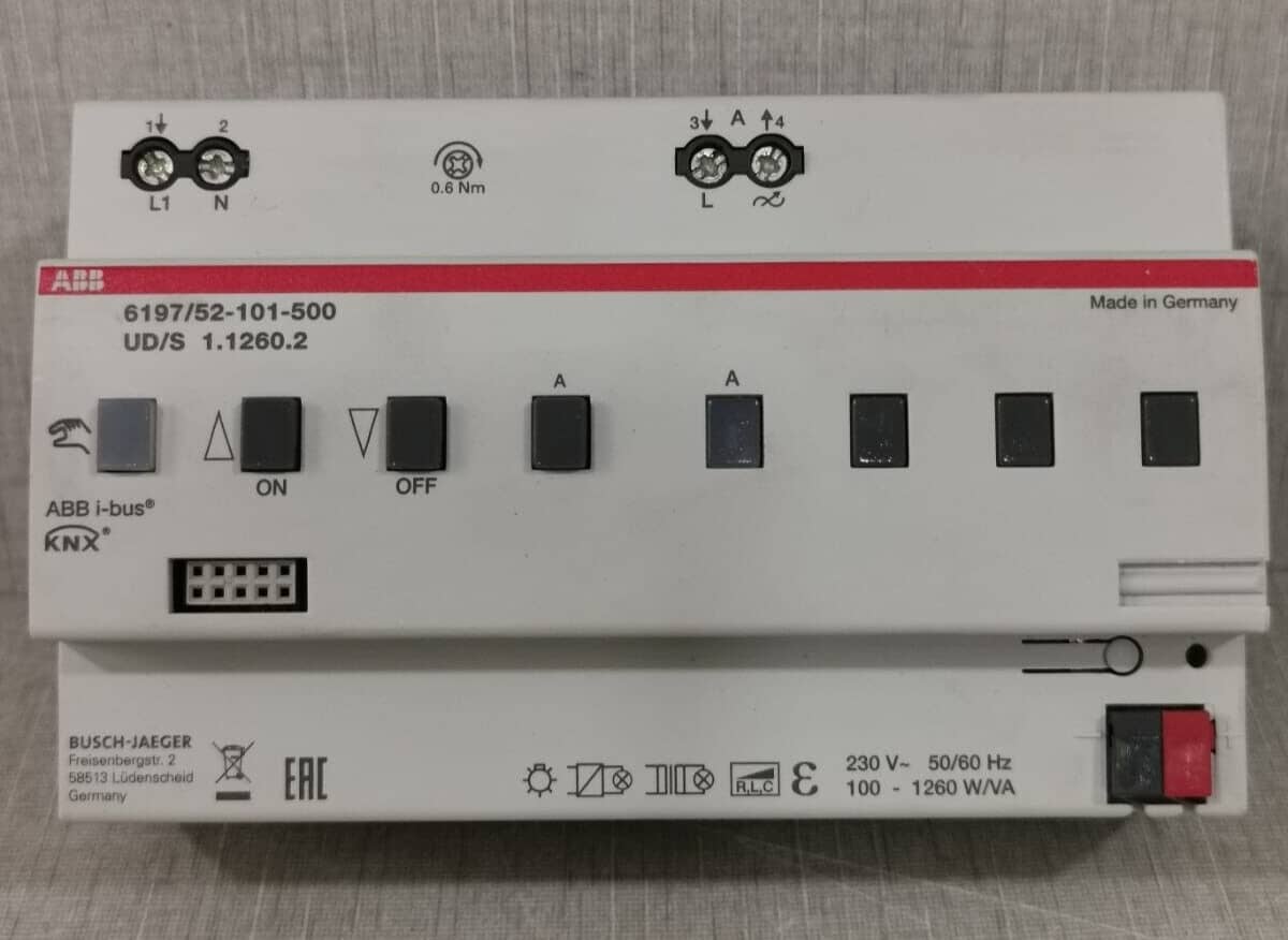 ABB i-bus KNX 6197/52-101-500 UD/S 1.1260.2 Universal Dimmer Actuator-TESTED
