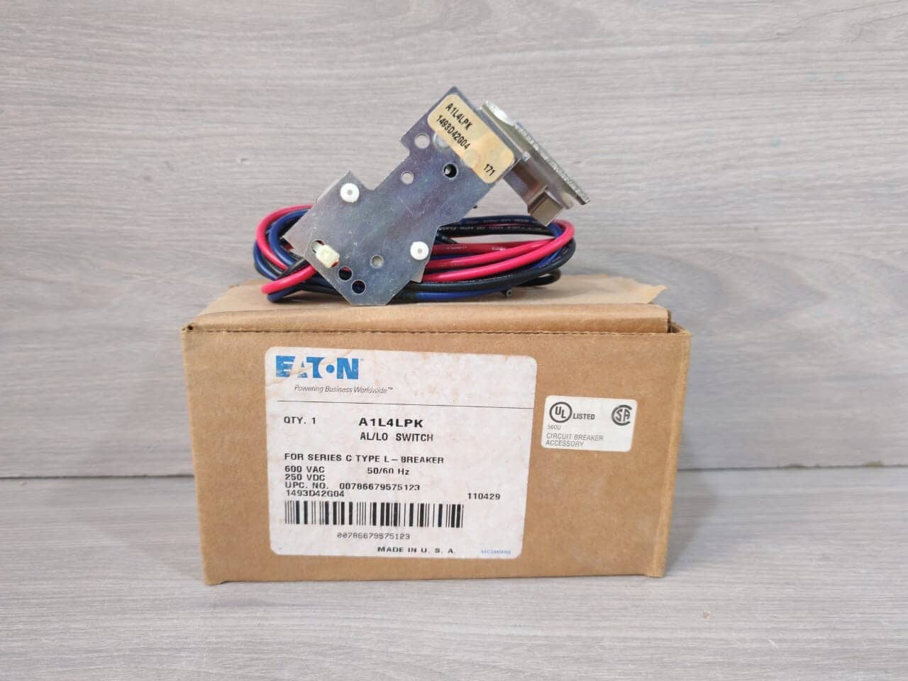 EATON A1L4LPK AL/LO SWITCH SERIES C TYPE L-BREAKER 1493D42G04