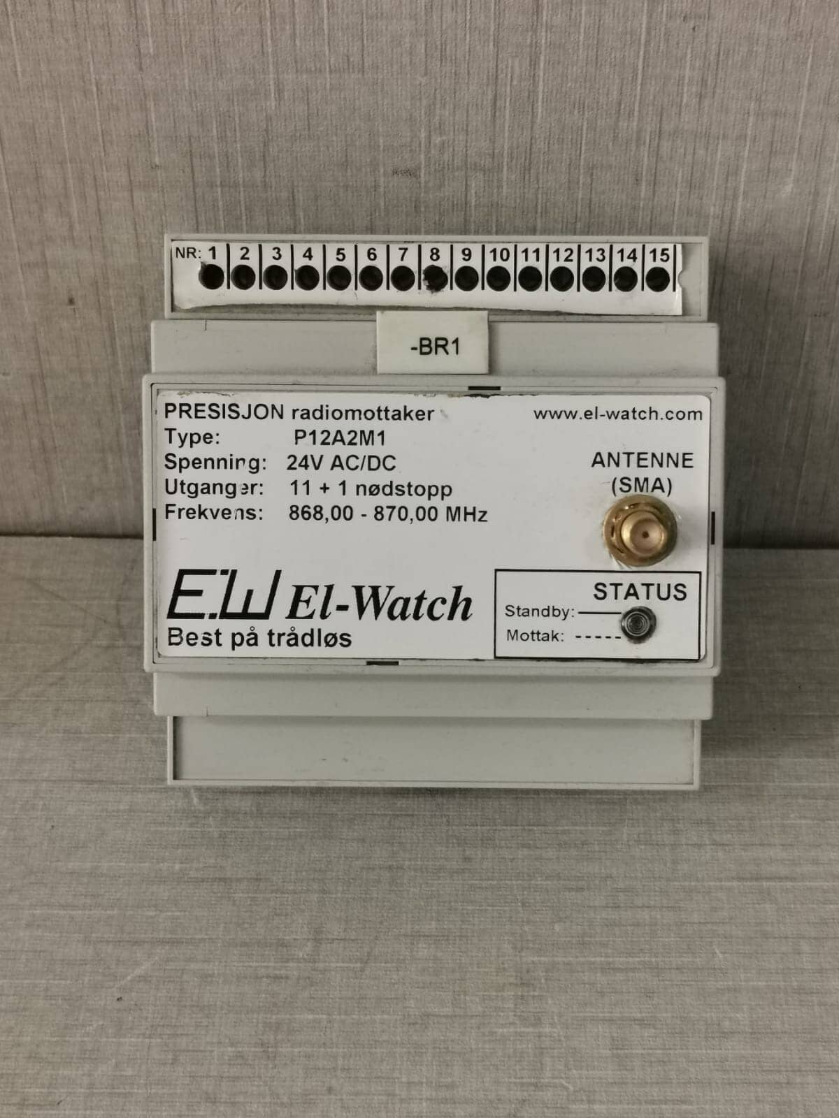 EL-Watch PRESISJON RADIOMOTTAKER P12A2M1 24V AC/DC
