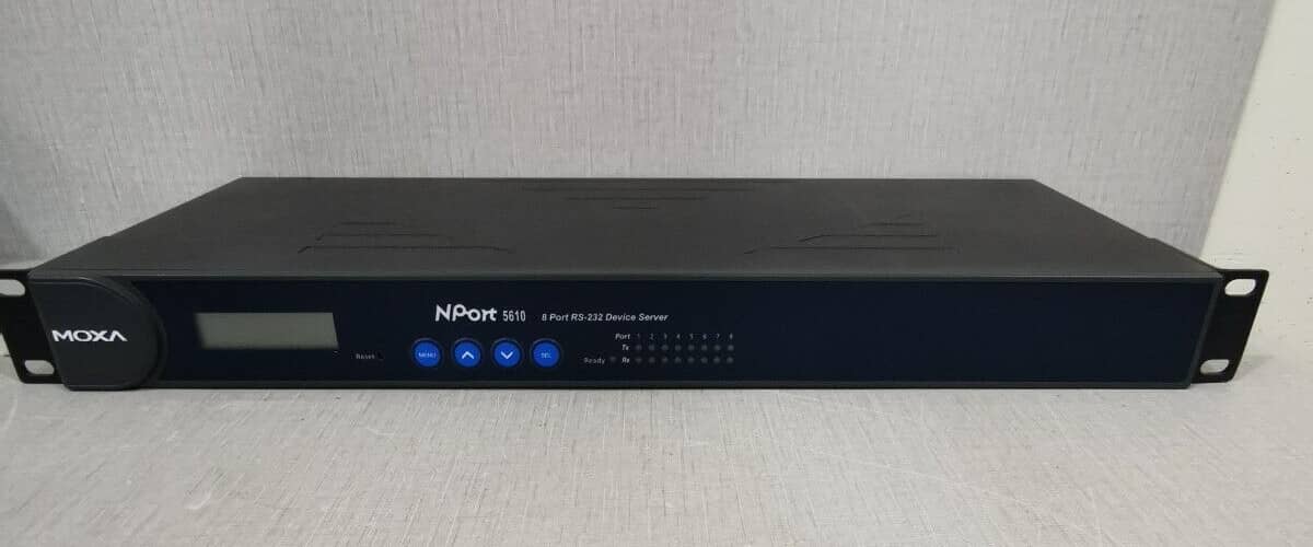 MOXA NPort 5610-8 REV 3.1 Device Server 100-24OVAC 47-63HZ 212MA