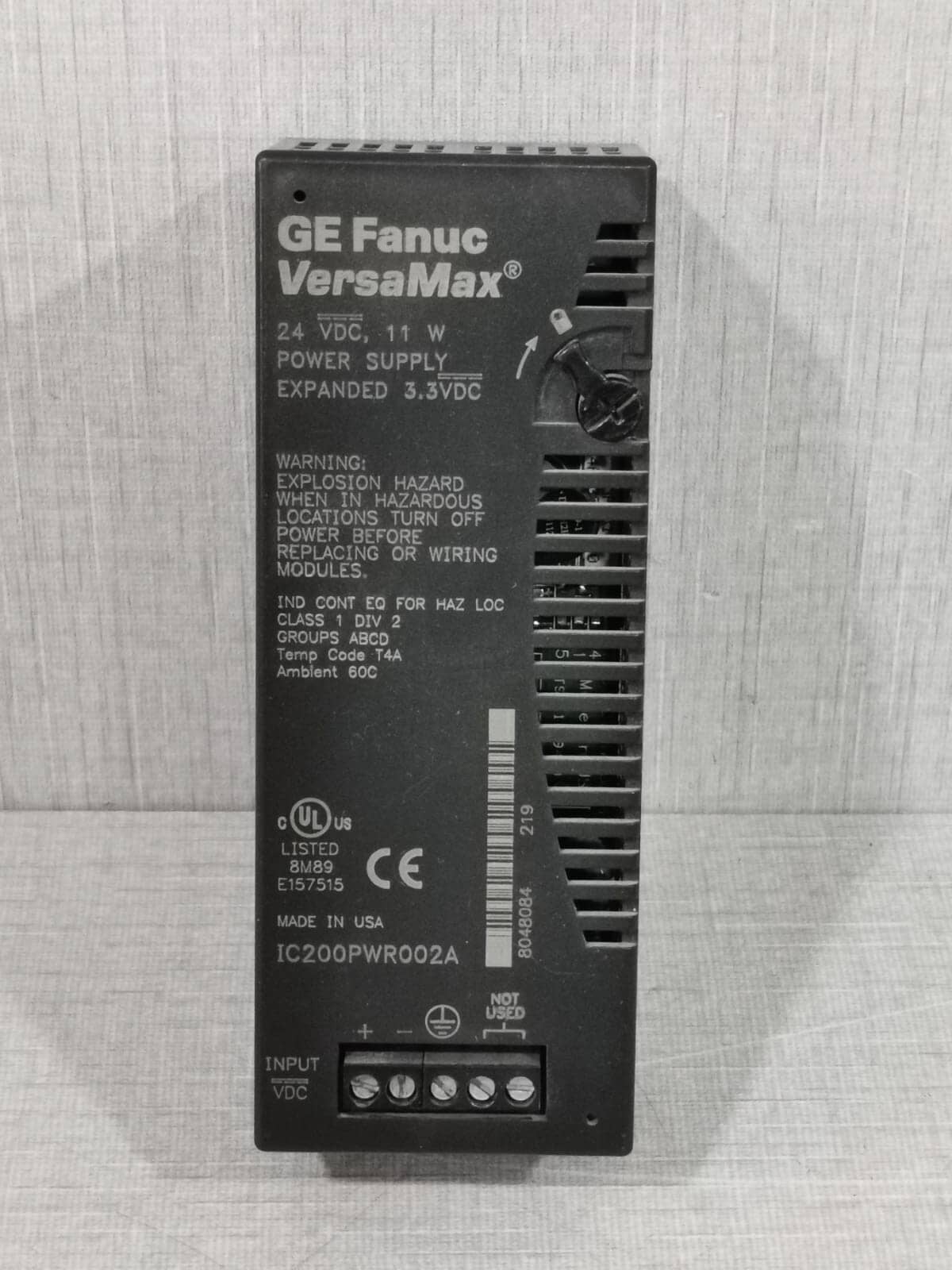 GE Fanuc VersaMax IC200PWR002A Power Supply Module