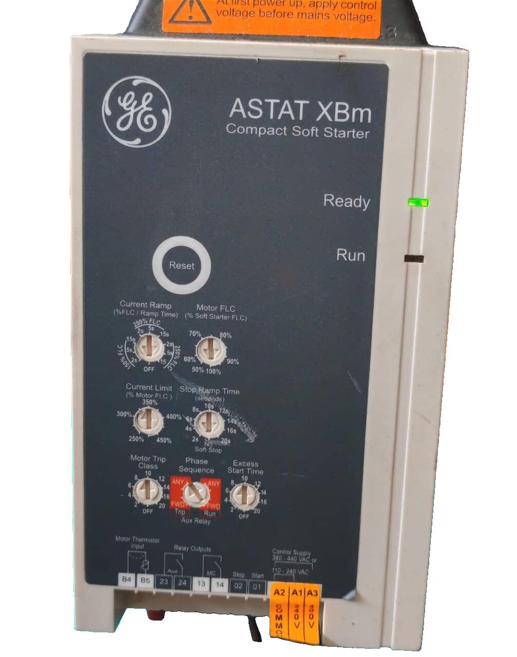 GE ASTAT XBM 872869-QC 11B018X COMPACT SOFT STARTER 200-240VAC -TRIED & TESTED