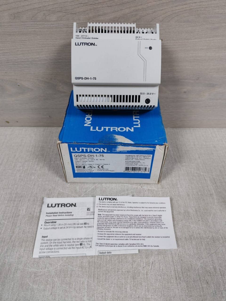 LUTRON QSPS-DH-1-75 POWER SUPPLY 24V