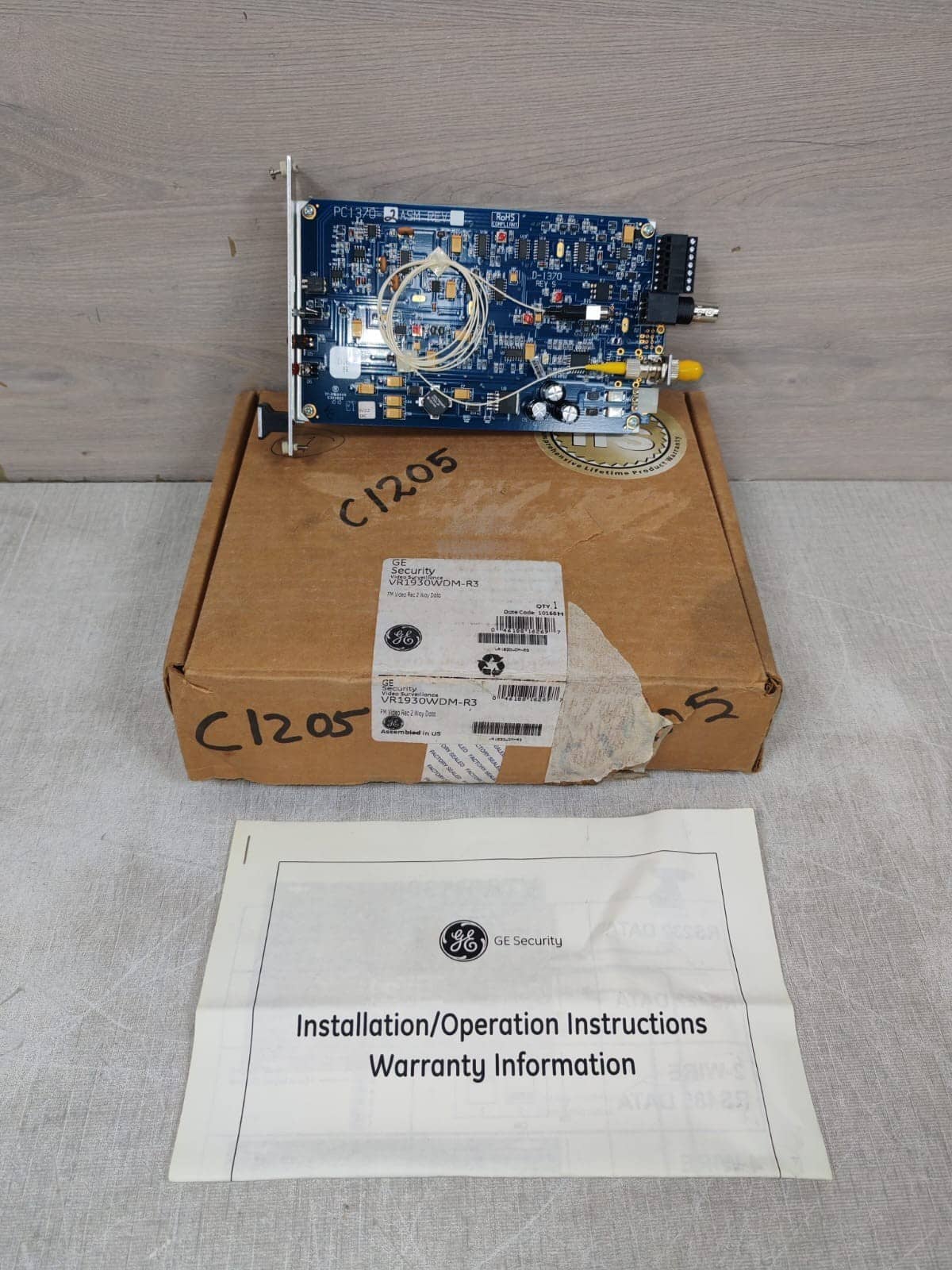 GE IFS VR1930WDM VIDEO REC + DATA XTMCR PC1370-2 ASM