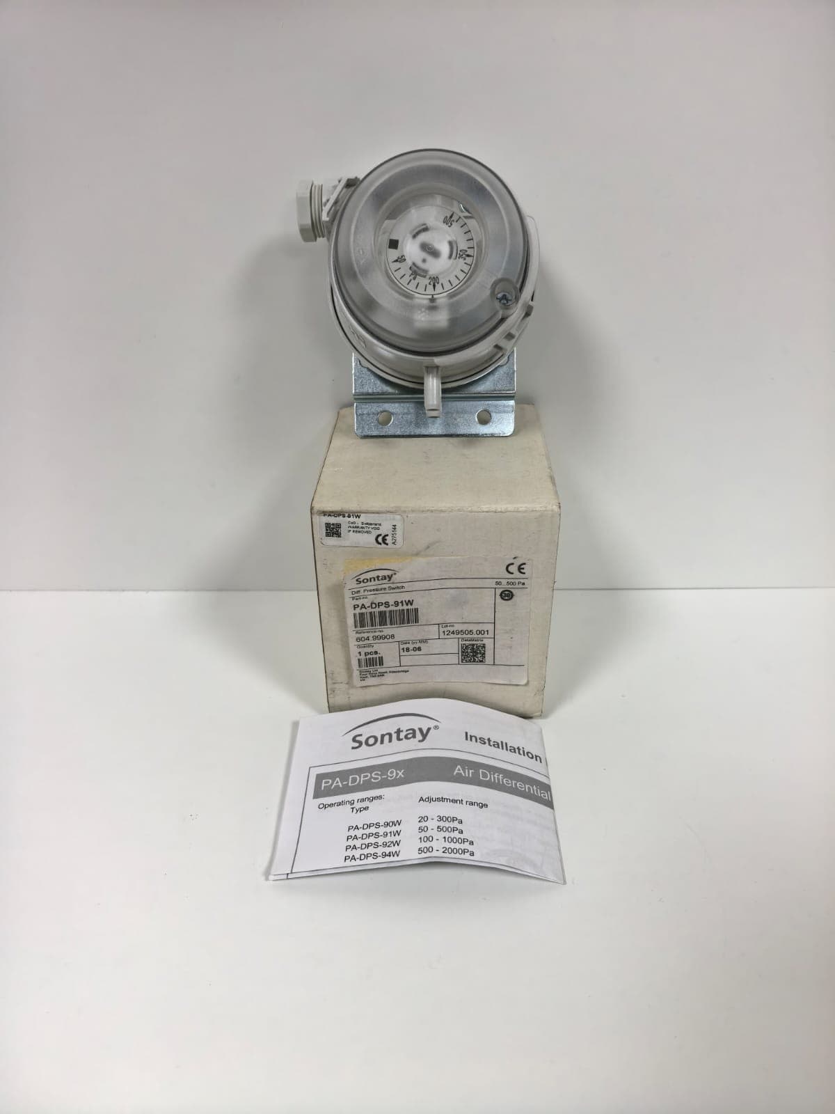 SONTAY PA-DPS-91W SONTAY PA-DPS-91W DIFFERENTIAL PRESSURE SWITCH
