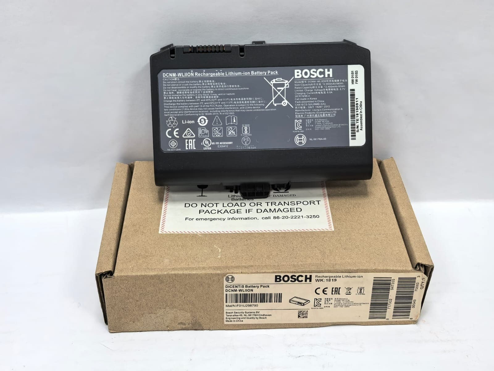 Bosch F01U298790 BOSCH DCNM-WLIION DICENTIS BATTERY PACK F01U298790