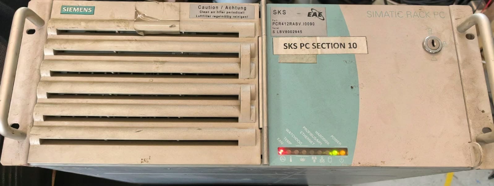 SIEMENS EAE PCR412RABV.I0090 SIMATIC RACK-PC 840 V2