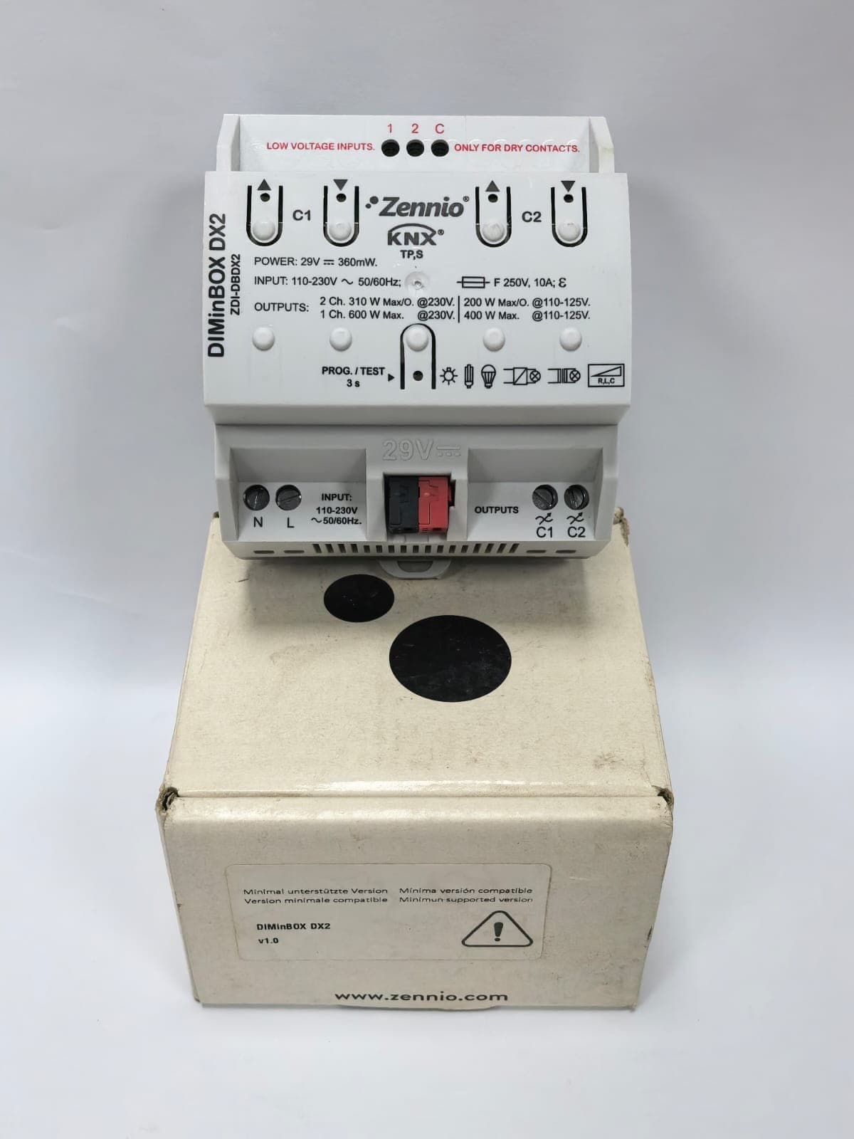 ZENNIO DIMINBOX DX2 UNIVERSAL DIMMER ACTUATOR ZDI-DBDX2